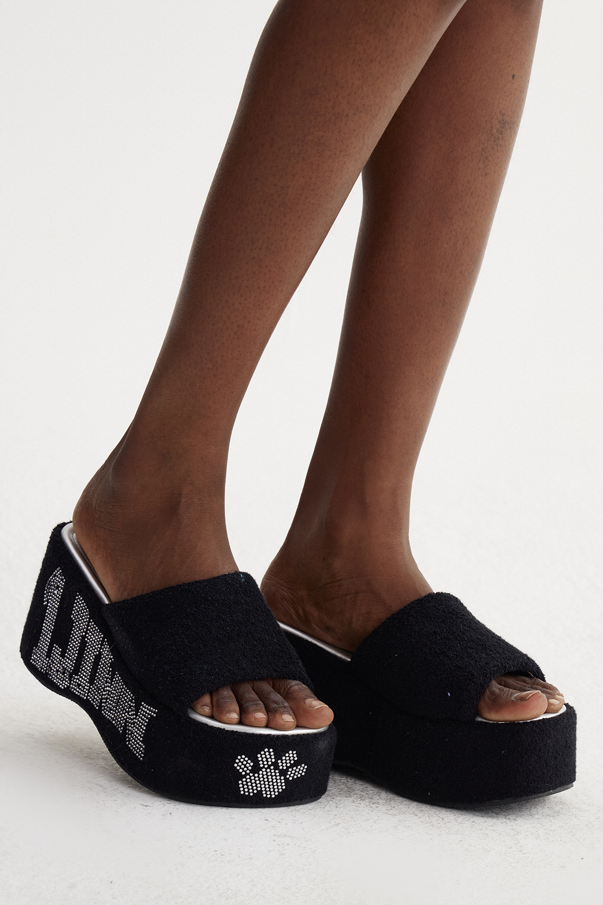 Ismael Rhinestone Plush Platform
