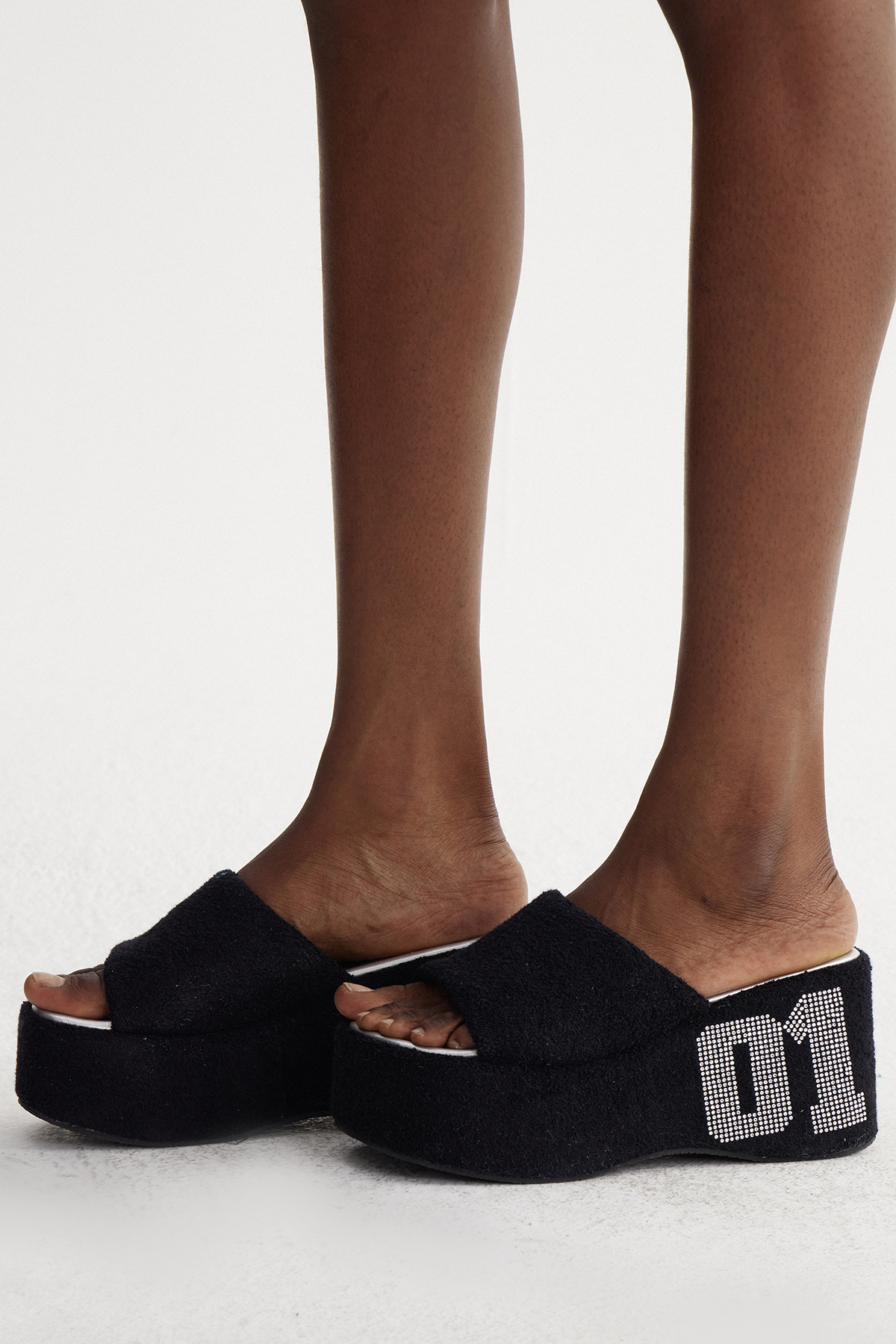 Ismael Rhinestone Plush Platform