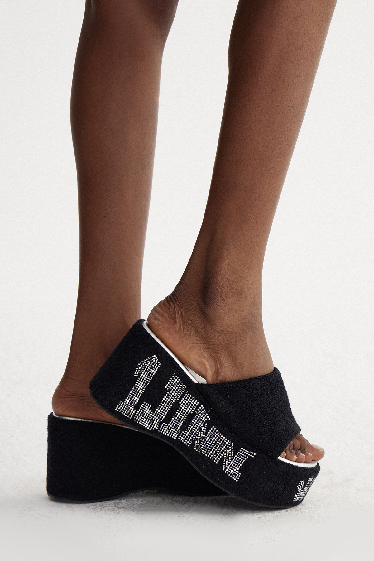 Ismael Rhinestone Plush Platform