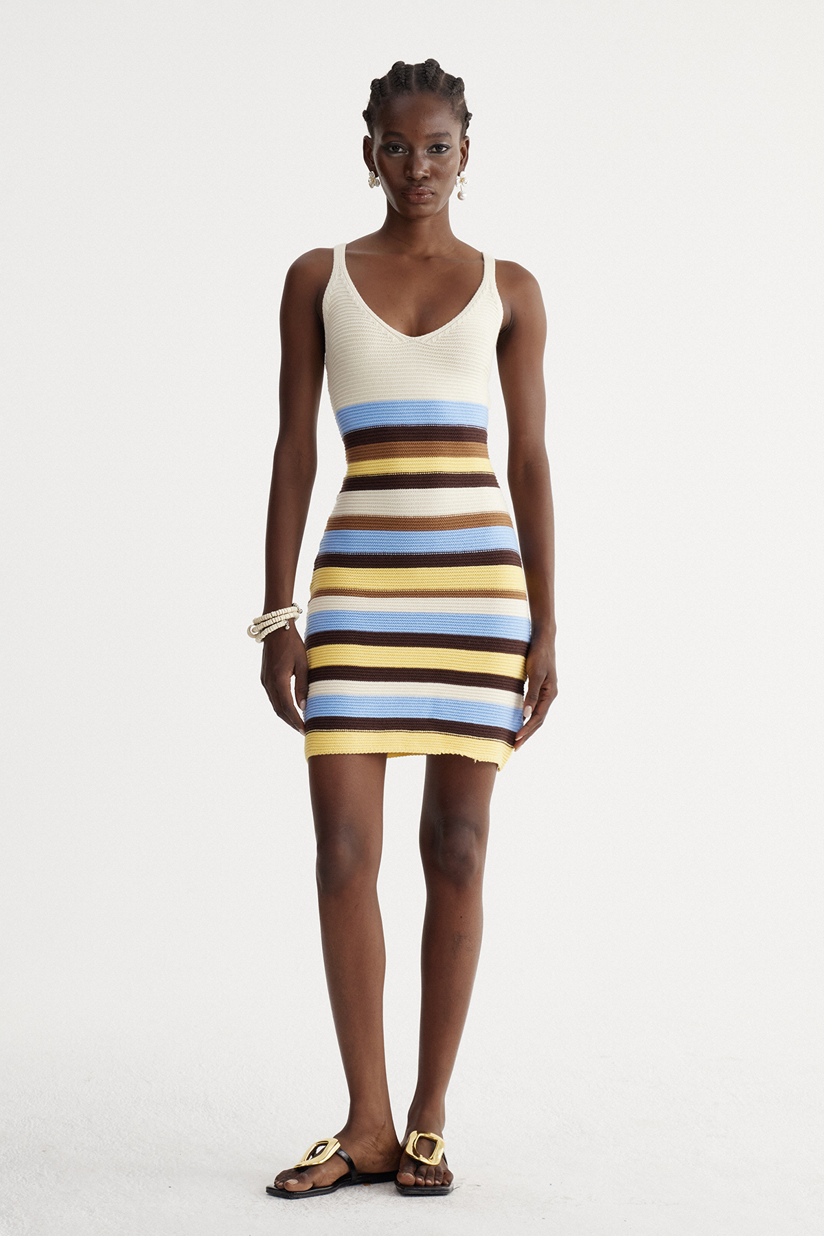 Ismahel Spaghetti Stripe Knit Mini Dress