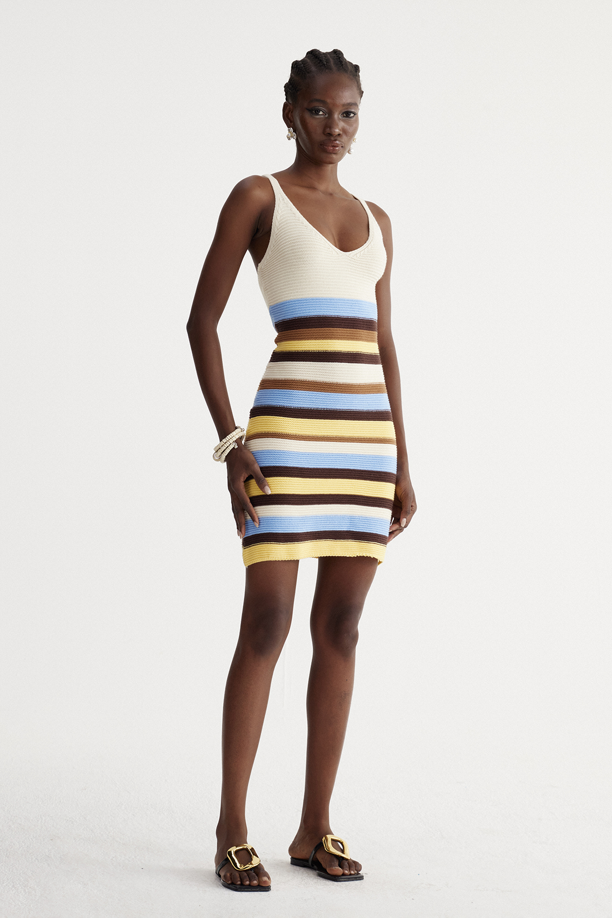 Ismahel Spaghetti Stripe Knit Mini Dress