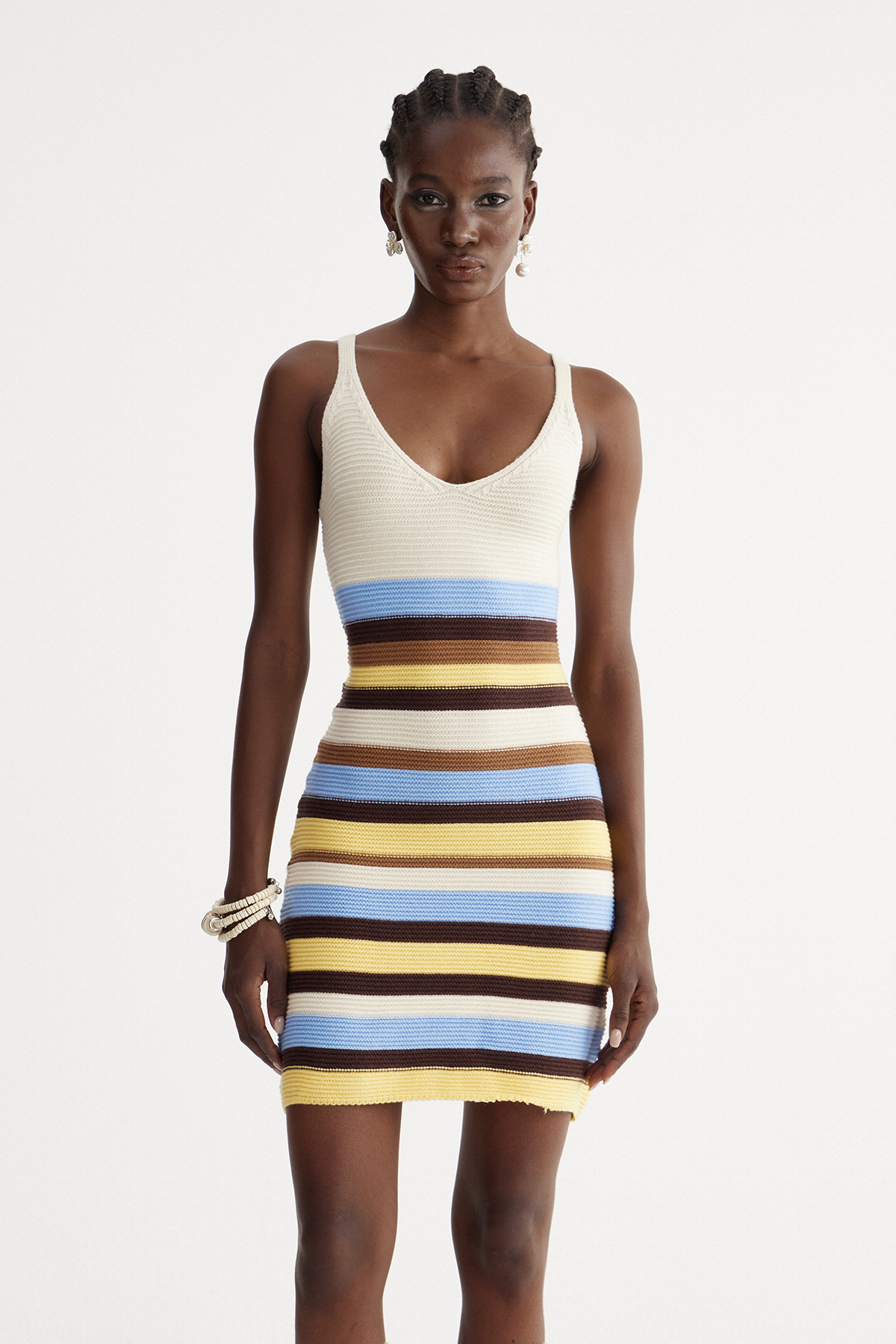 Ismahel Spaghetti Stripe Knit Mini Dress