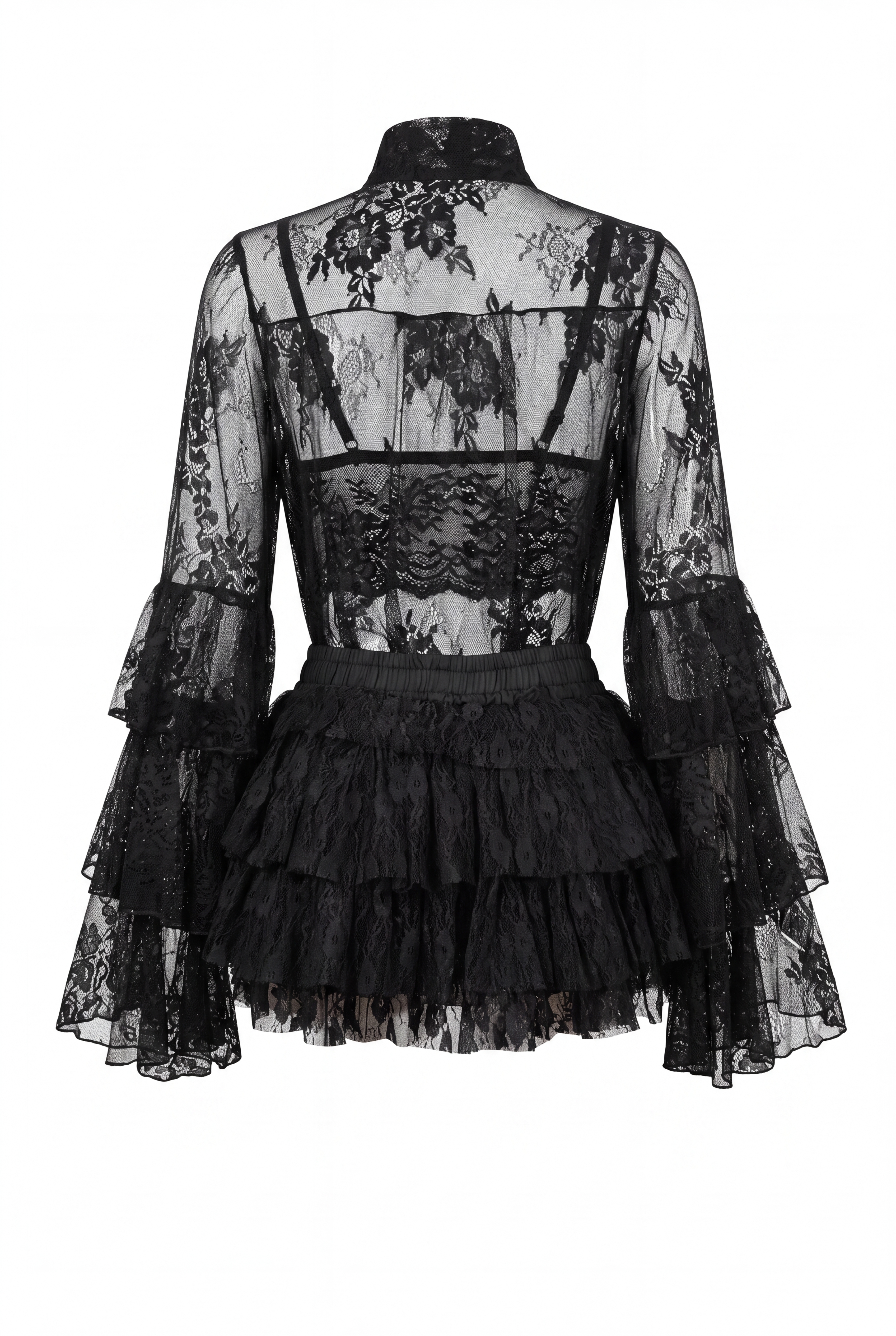 Ismet Lace Ruffle Skirt Set
