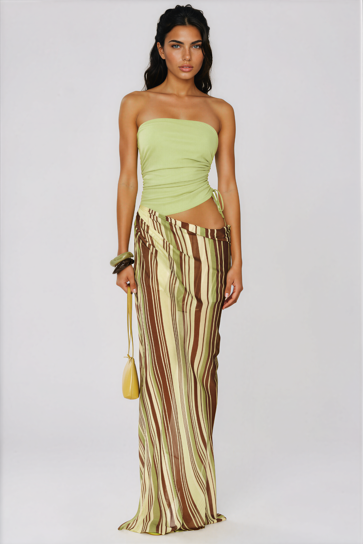 Ismoil Strapless Cutout Maxi Dress