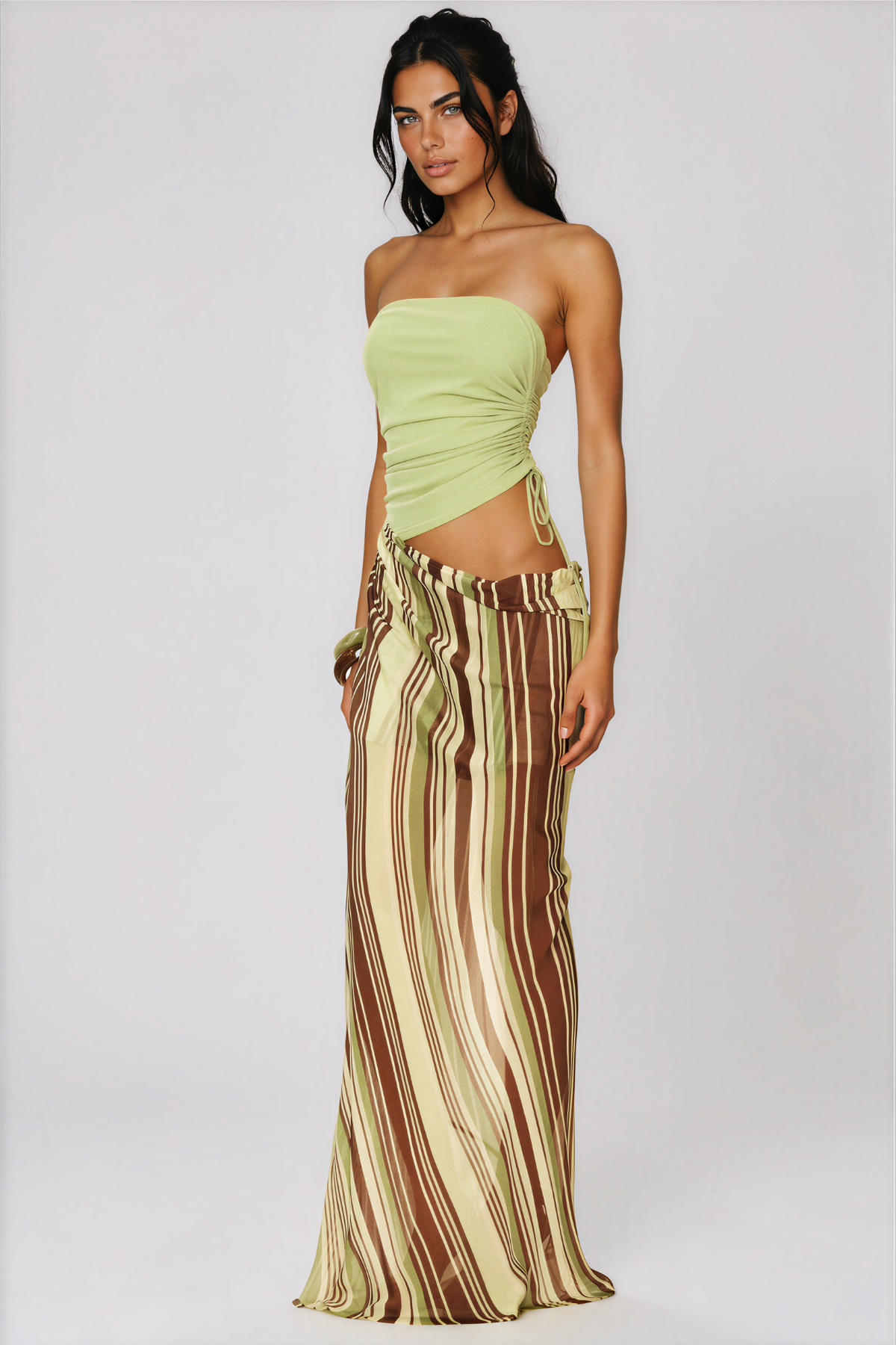 Ismoil Strapless Cutout Maxi Dress