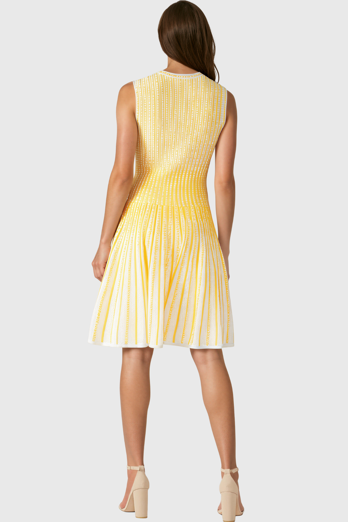 Isocrates Sleeveless Stripe Midi Dress