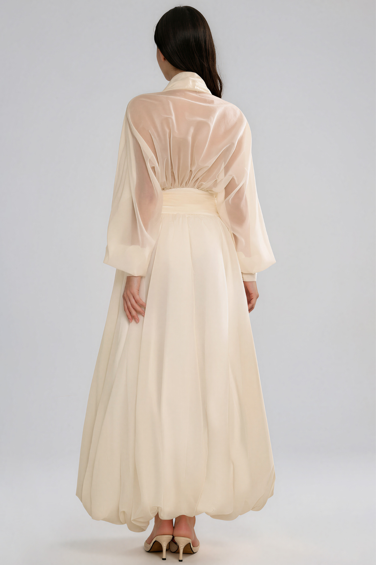 Isolda Mesh Bubble Maxi Dress