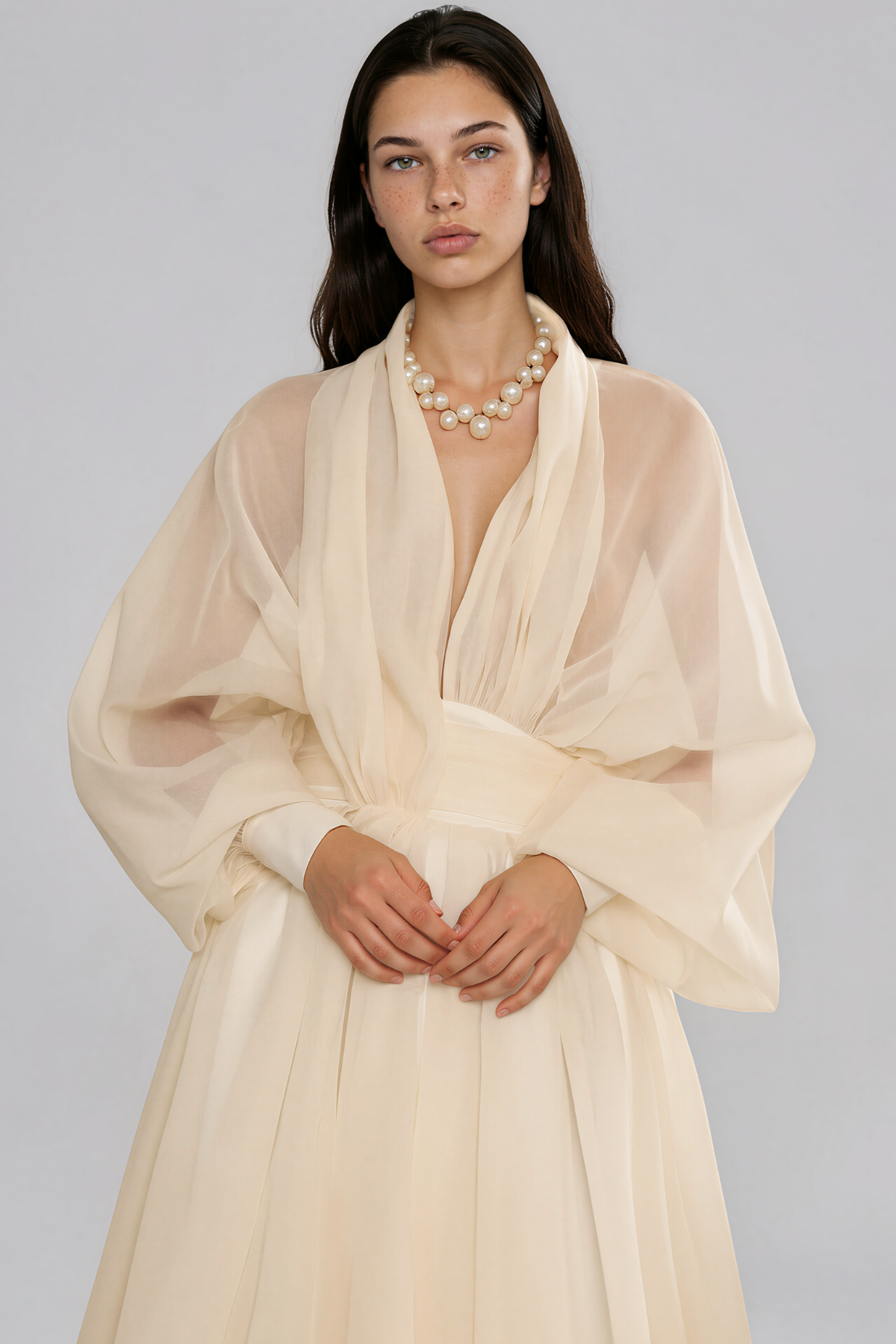 Isolda Mesh Bubble Maxi Dress
