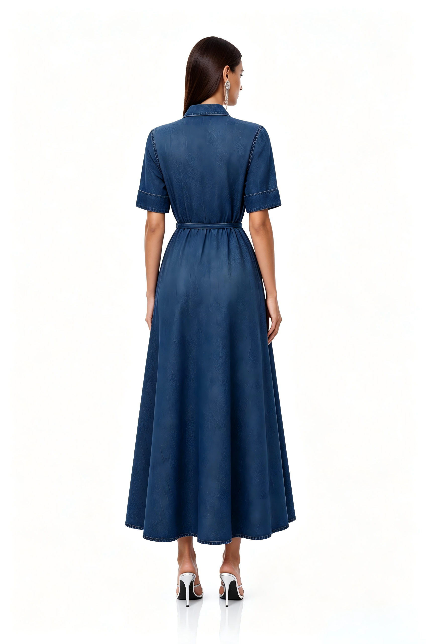 Issouf Ruffle Hayley Maxi Shirt Dress