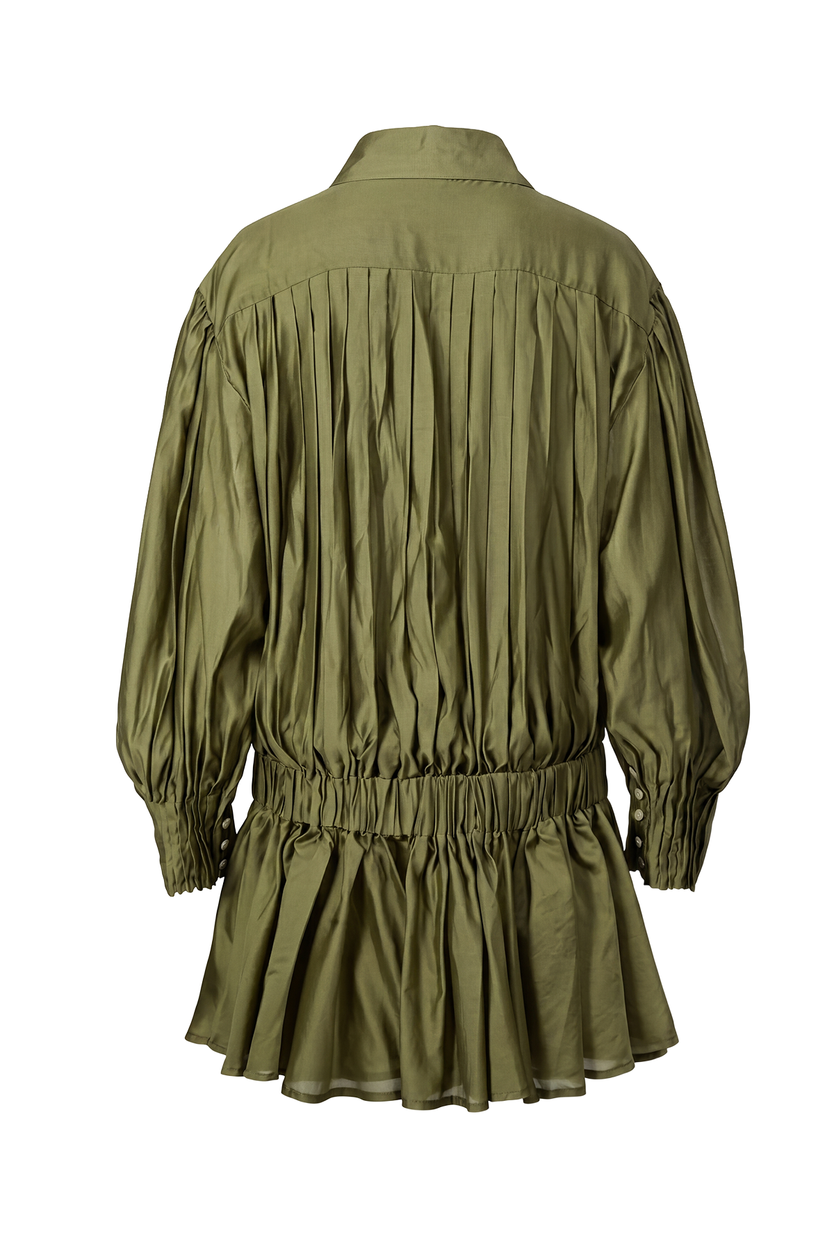 Issur Funnel Neck Double Breasted Mini Dress
