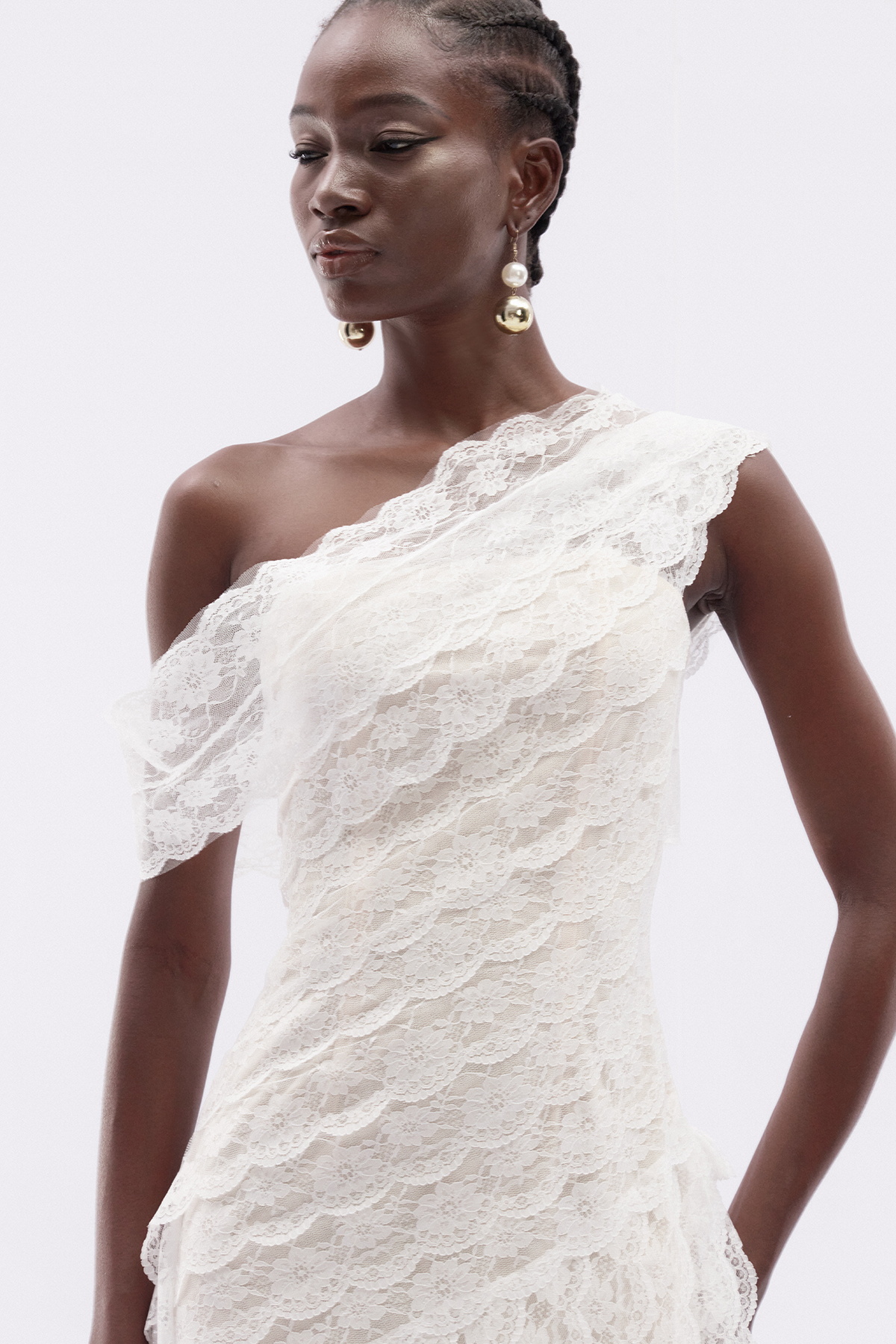 Itala One Shoulder Fringe Maxi Dress