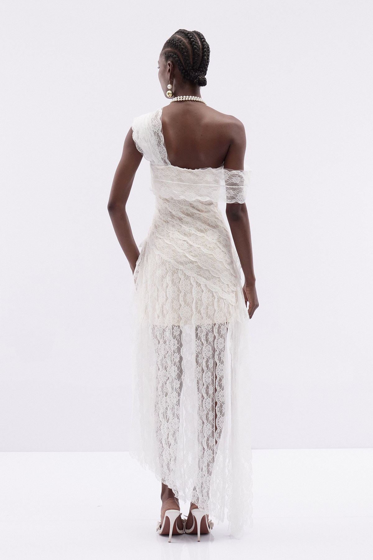 Itala One Shoulder Fringe Maxi Dress