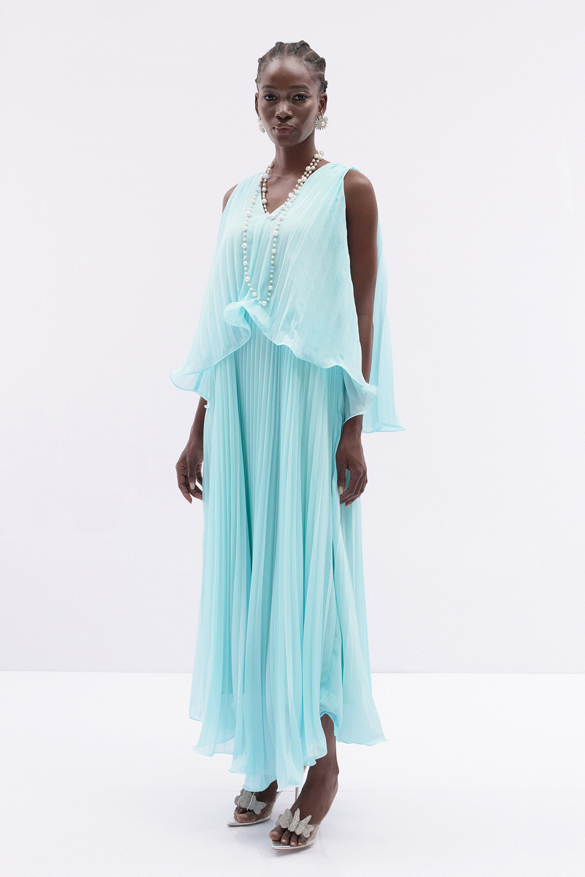 Ithiel Sleeveless Ruffle Midi Dress