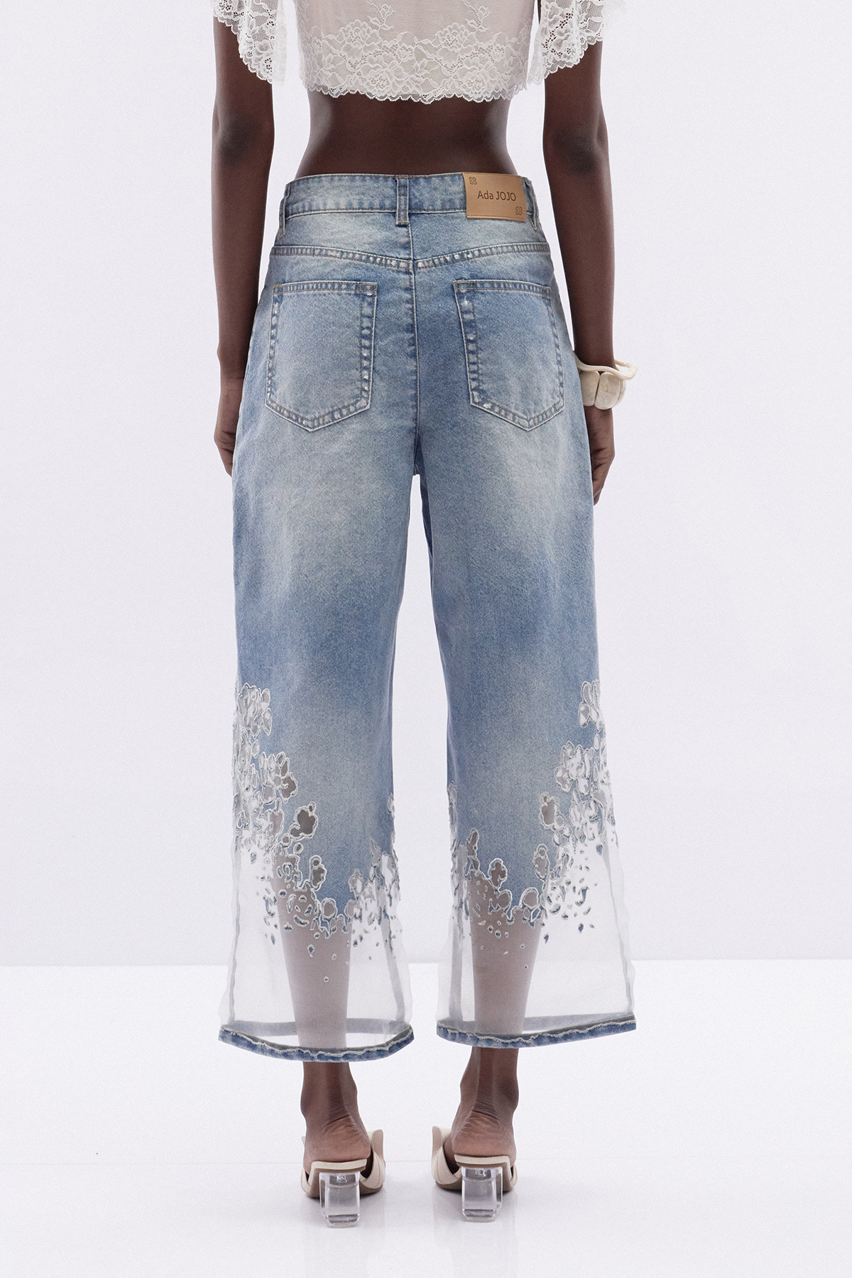 Itsuki Mesh Deconstruct Barrel Jeans