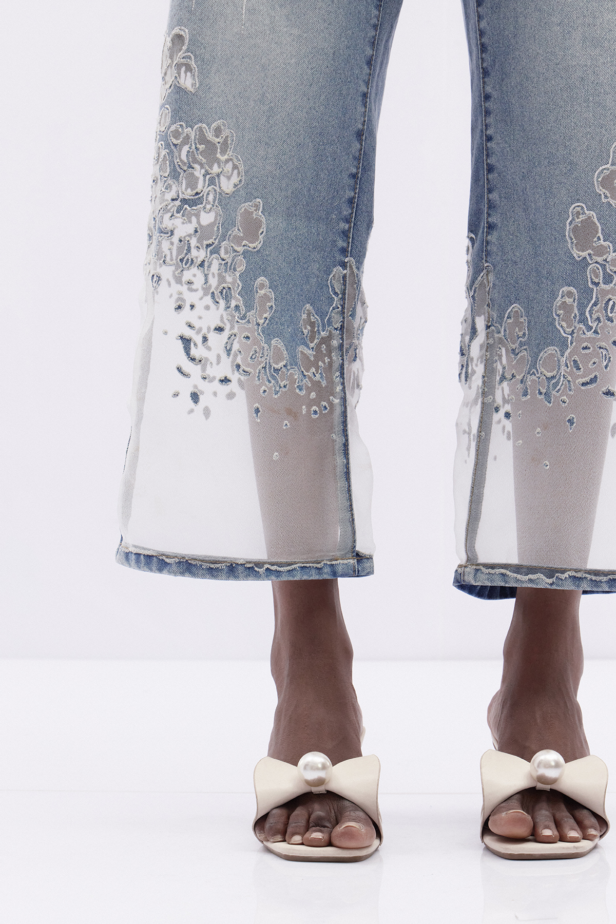 Itsuki Mesh Deconstruct Barrel Jeans