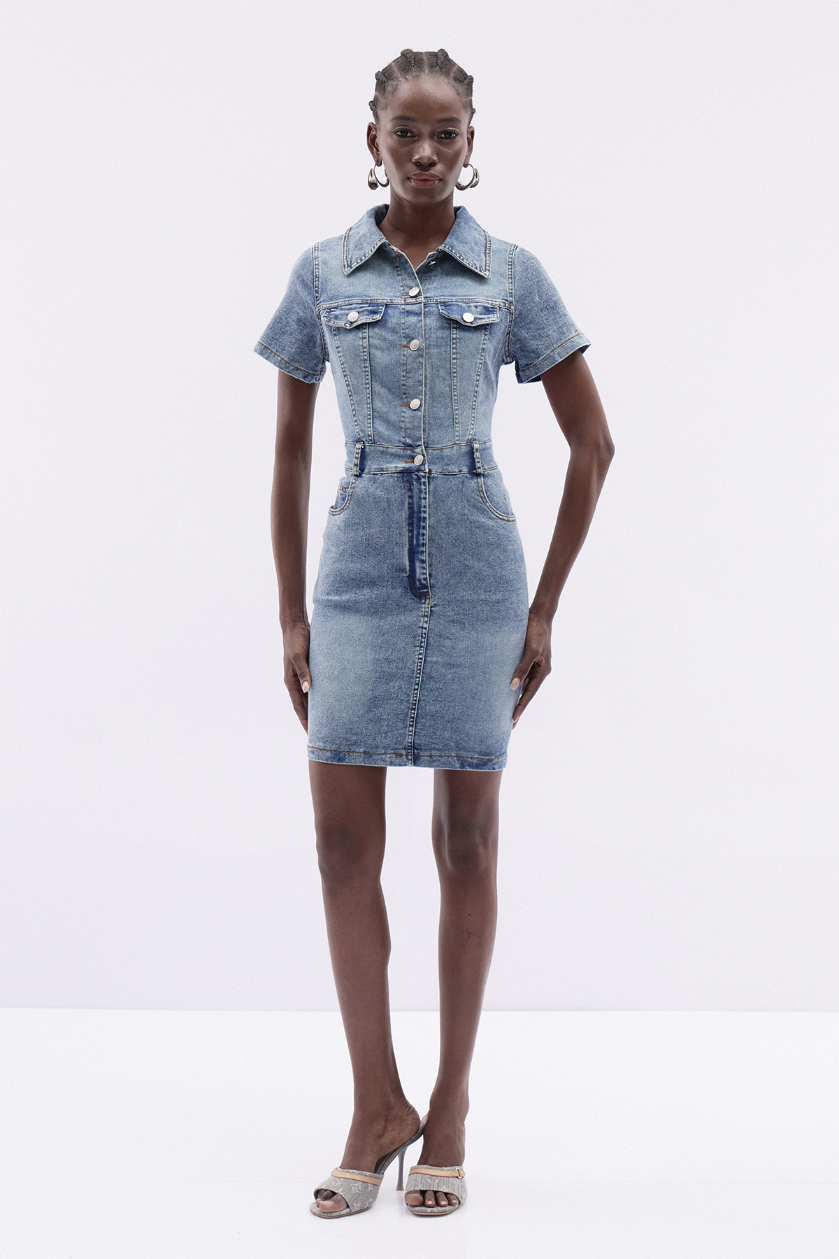 Ittay Denim Mini Shirt Dress