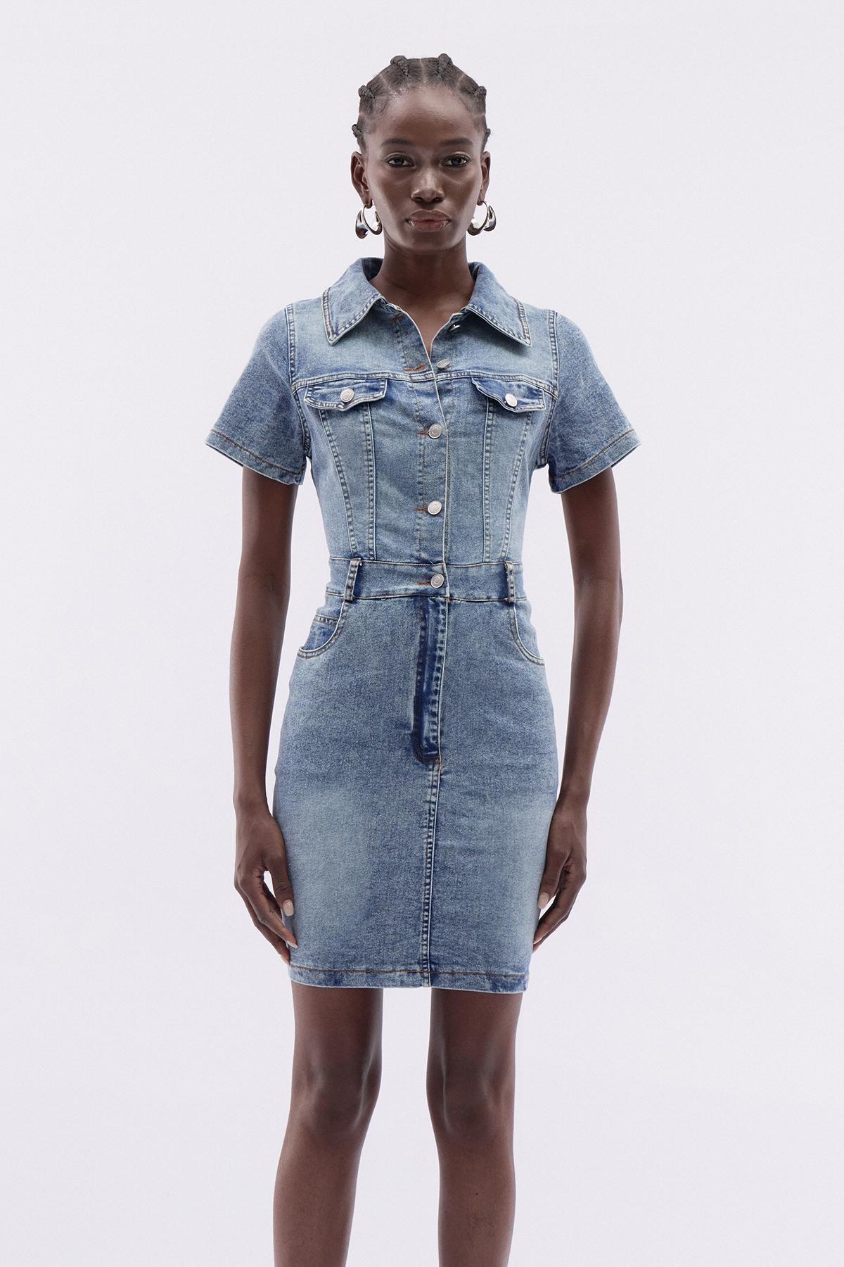 Ittay Denim Mini Shirt Dress