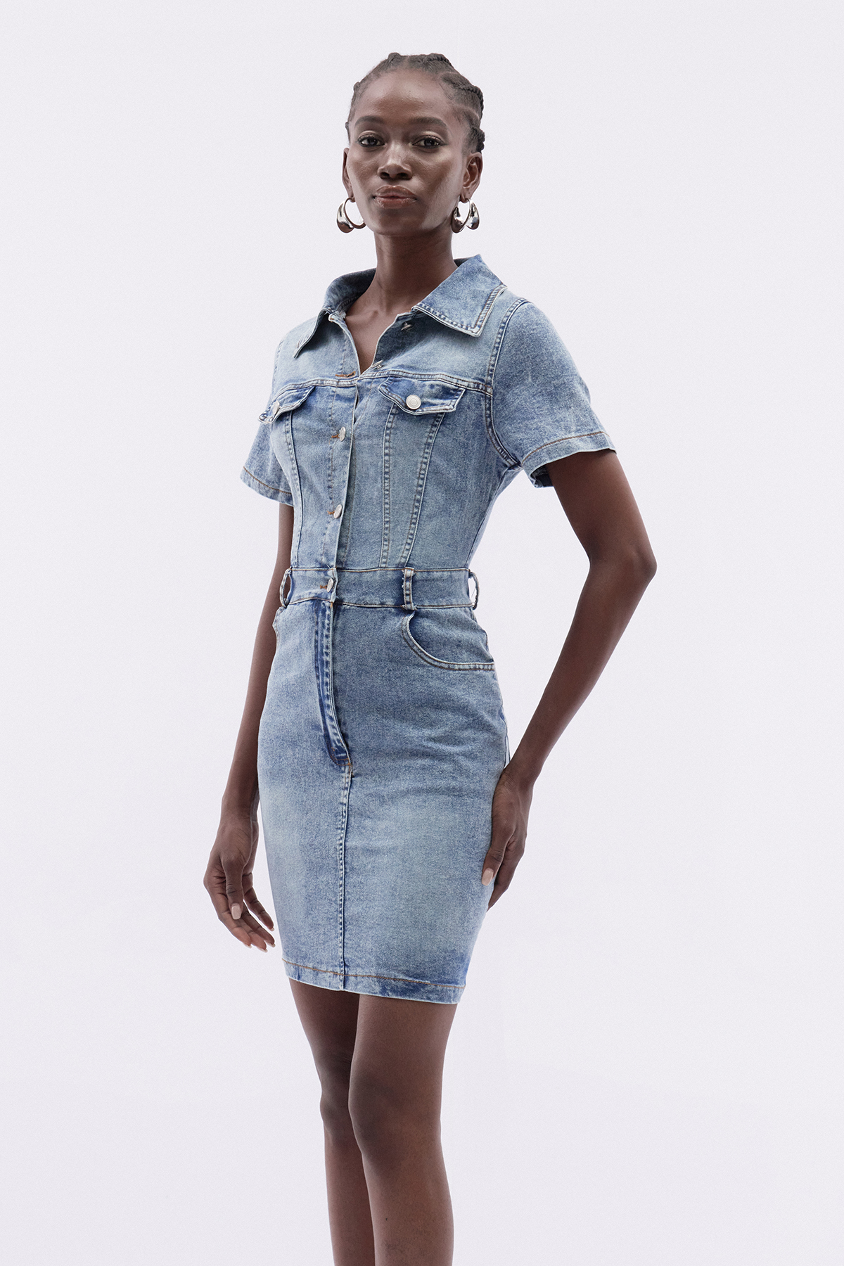 Ittay Denim Mini Shirt Dress