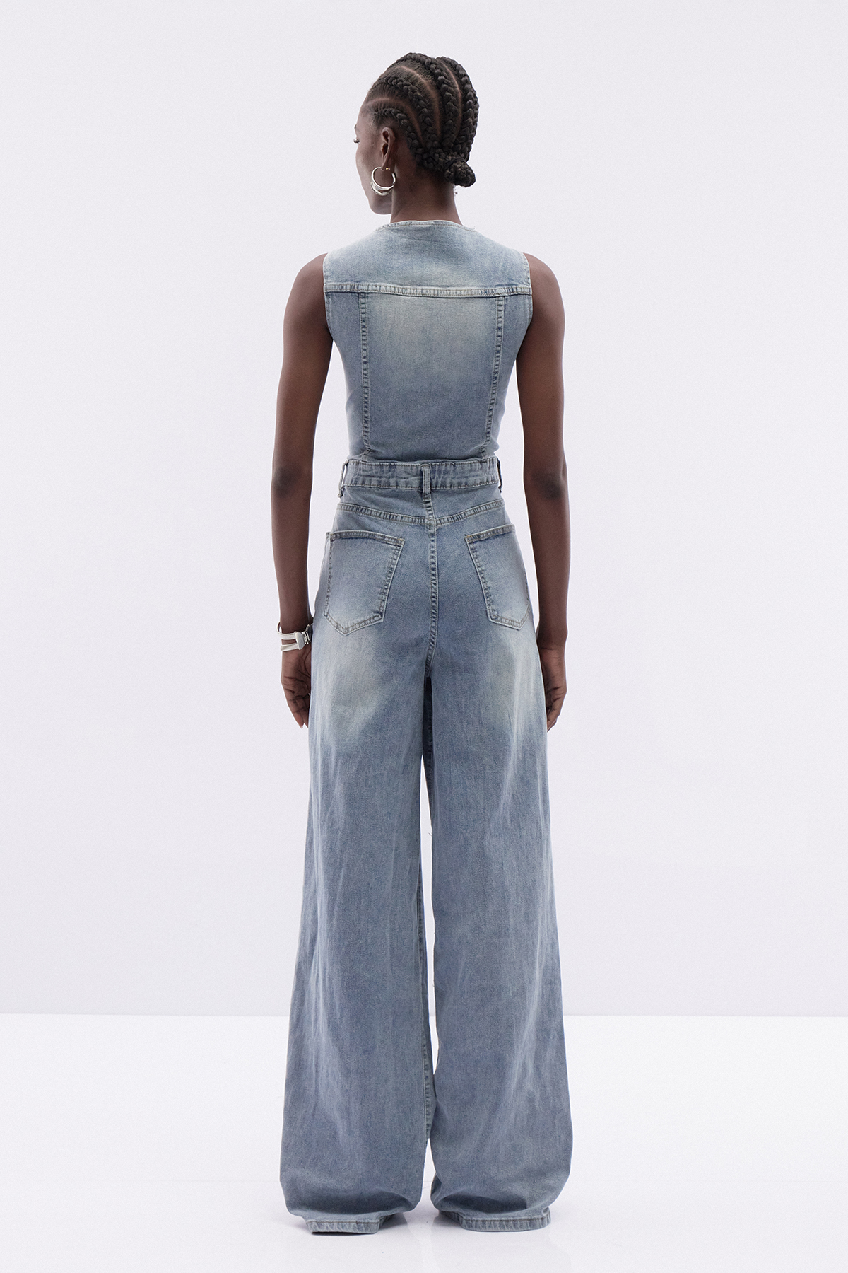 Itxaro Sleeveless Denim Jumpsuit