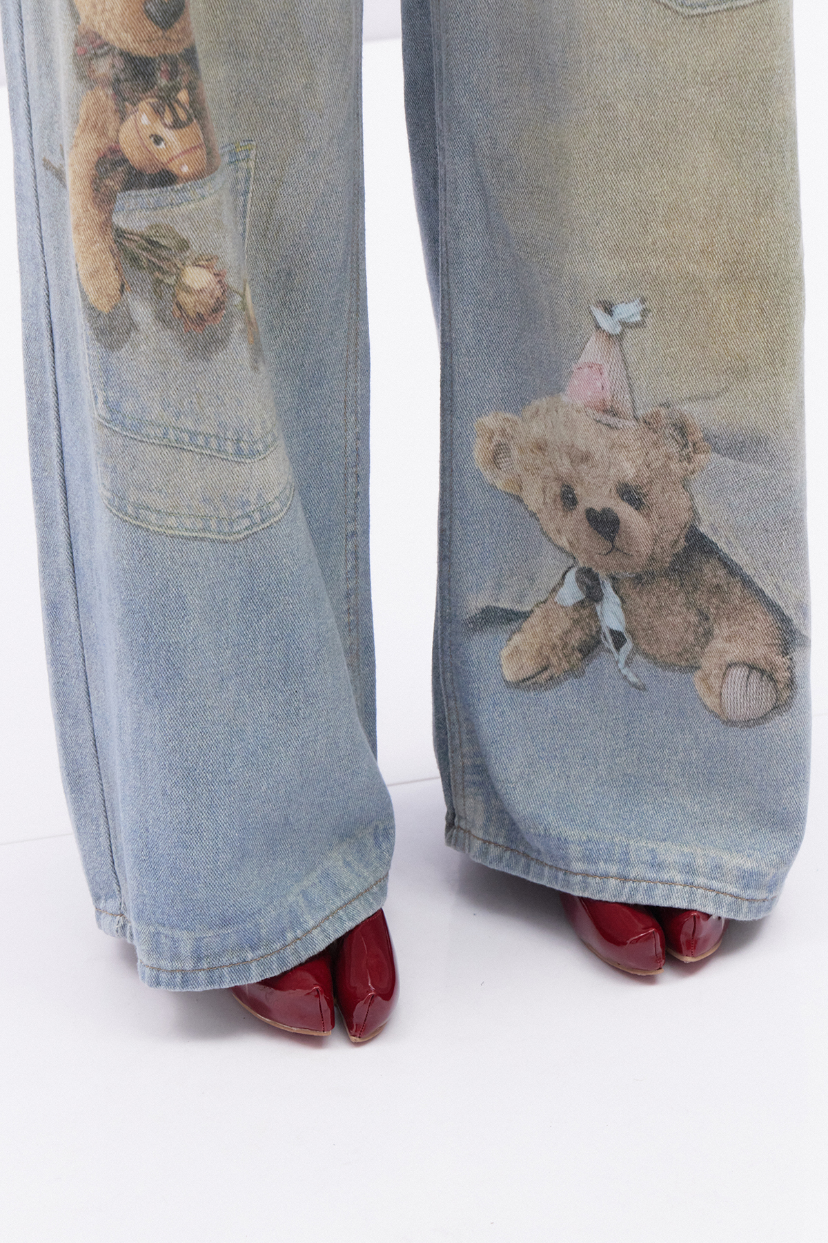Itxaso Ripped Print Jeans