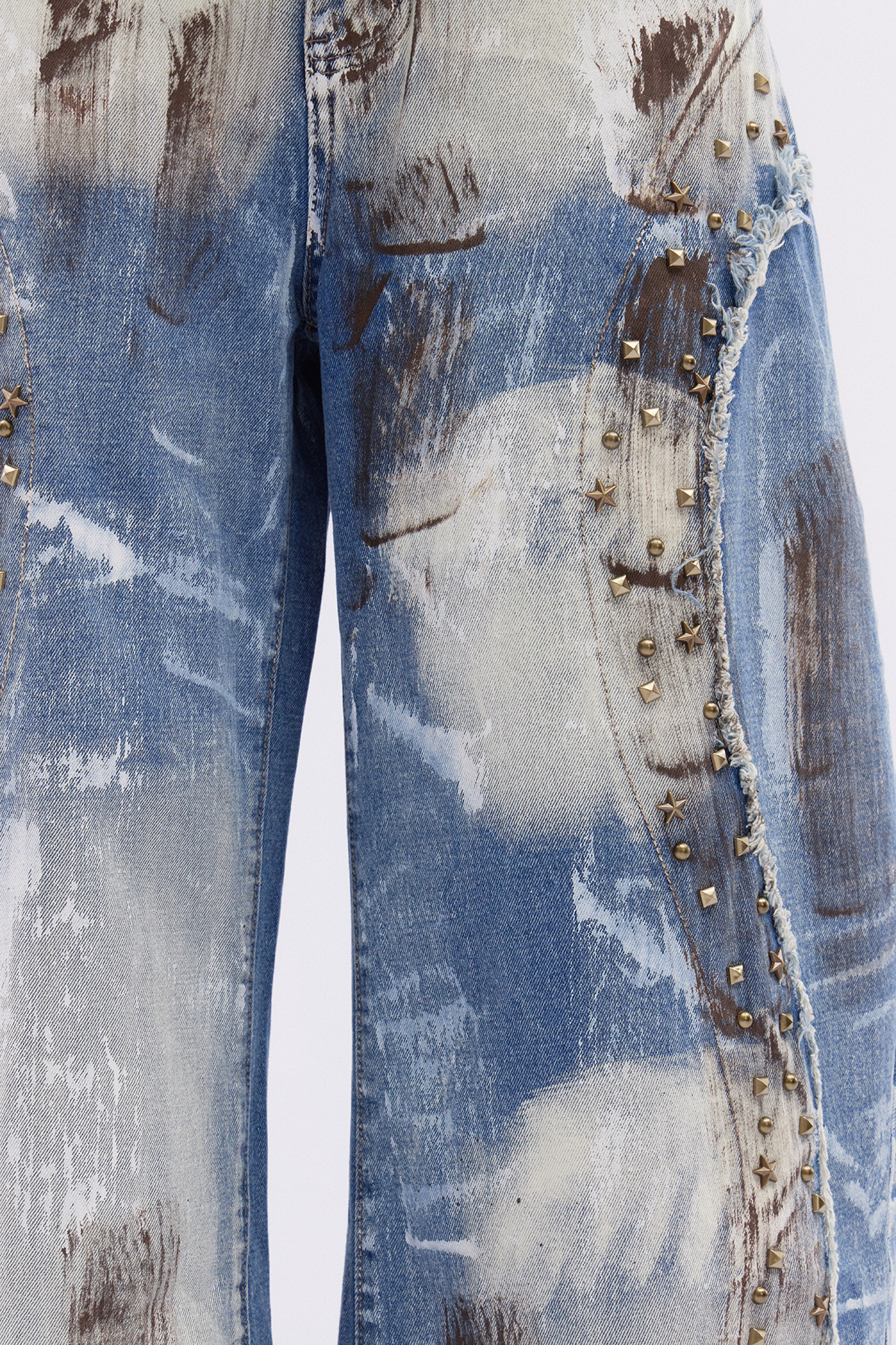 Itzcoatl Studded Baggy Jeans