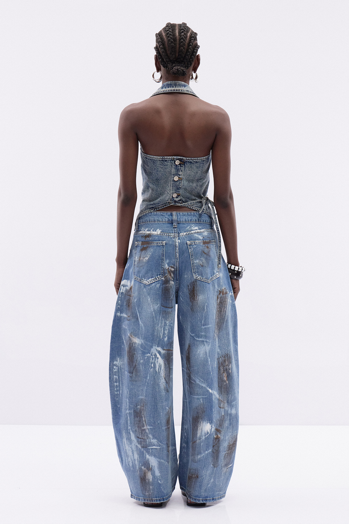 Itzcoatl Studded Baggy Jeans
