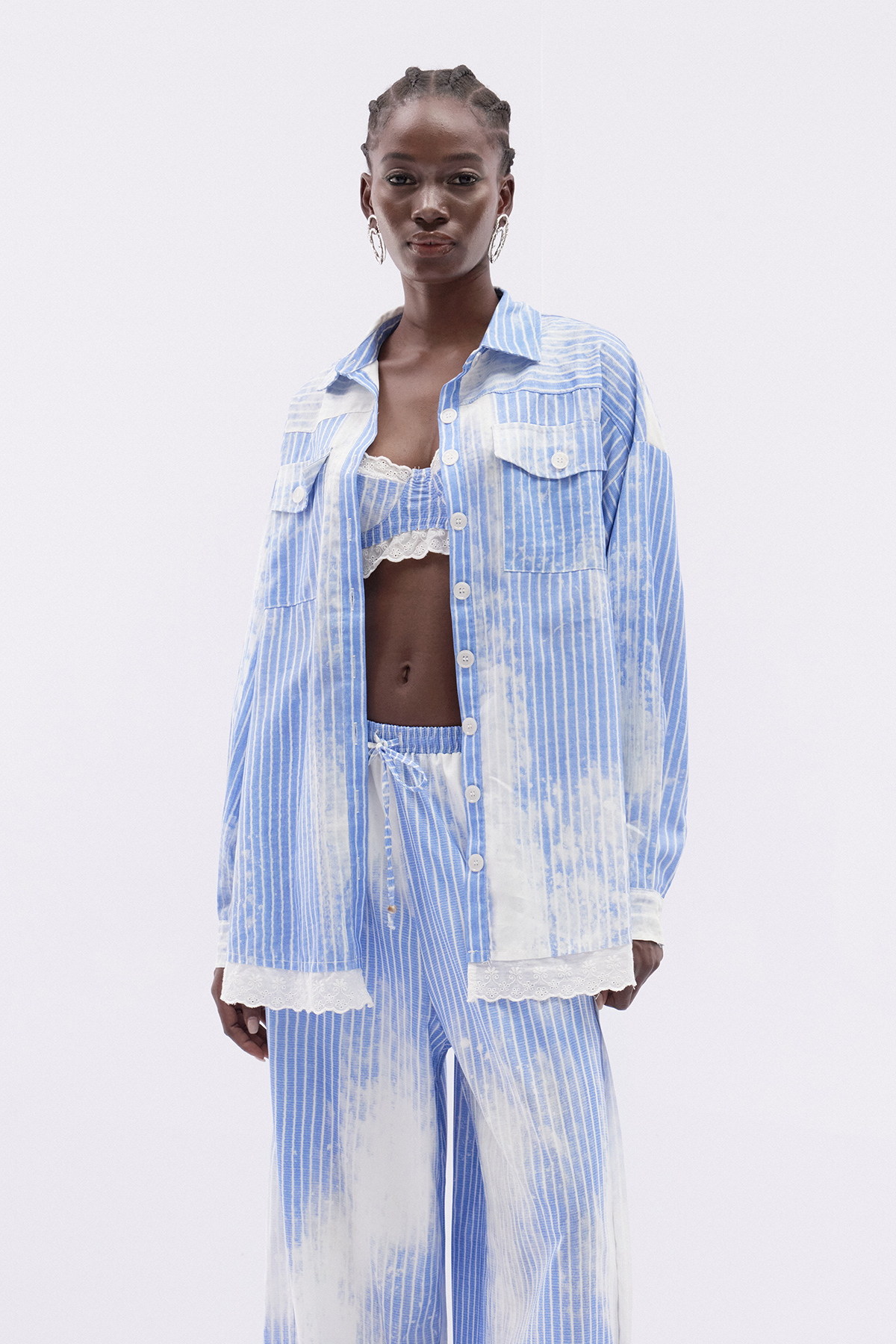 Itzhak Stripe Three Piece Pants Set