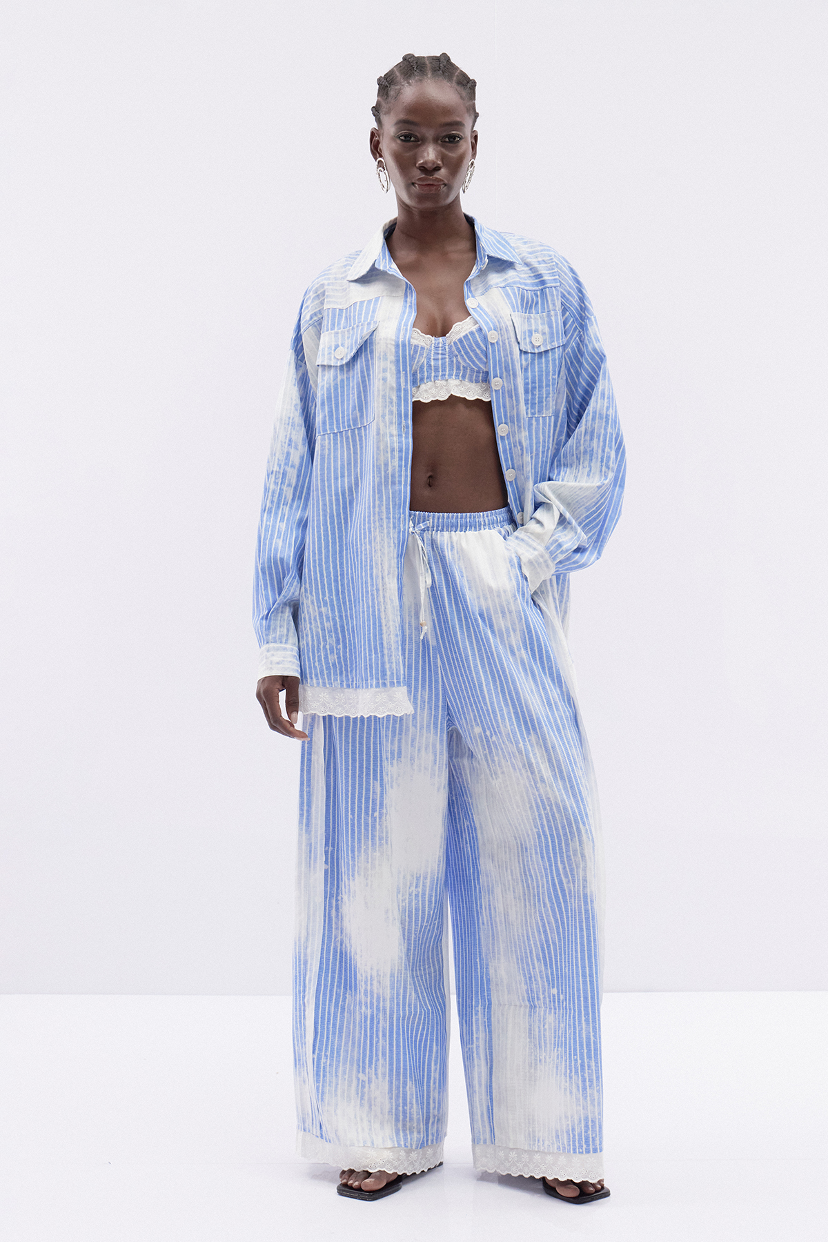 Itzhak Stripe Three Piece Pants Set