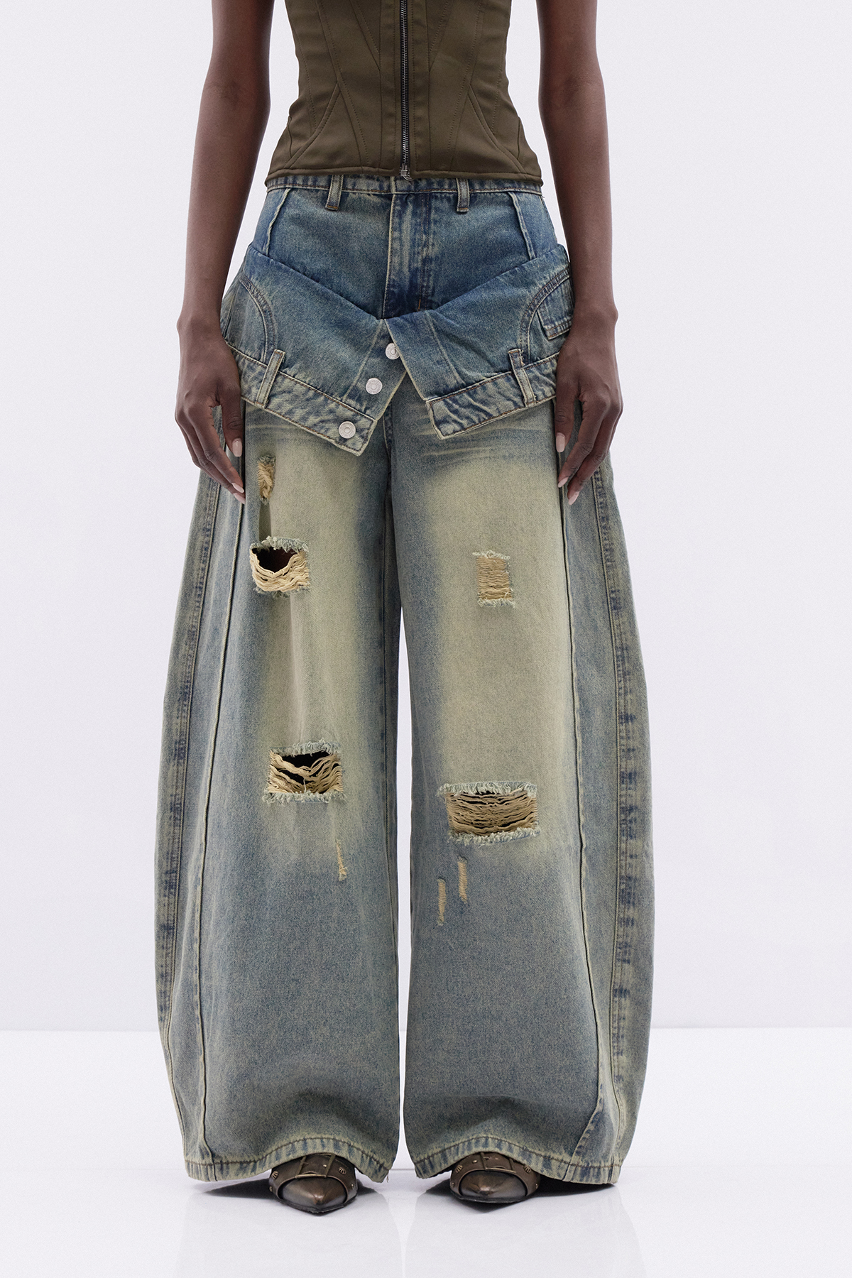 Iudicael Deconstruct Ripped Jeans