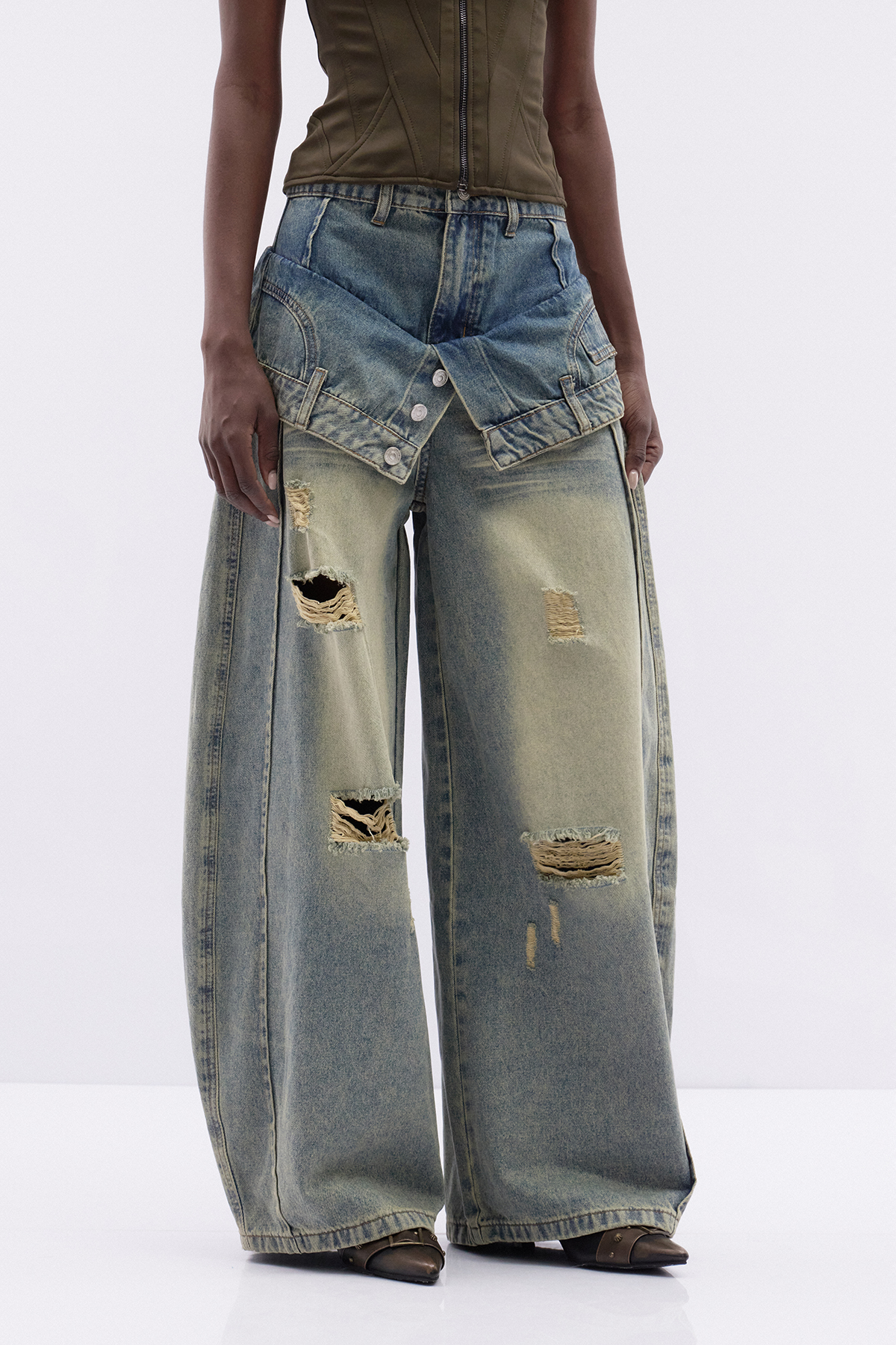 Iudicael Deconstruct Ripped Jeans