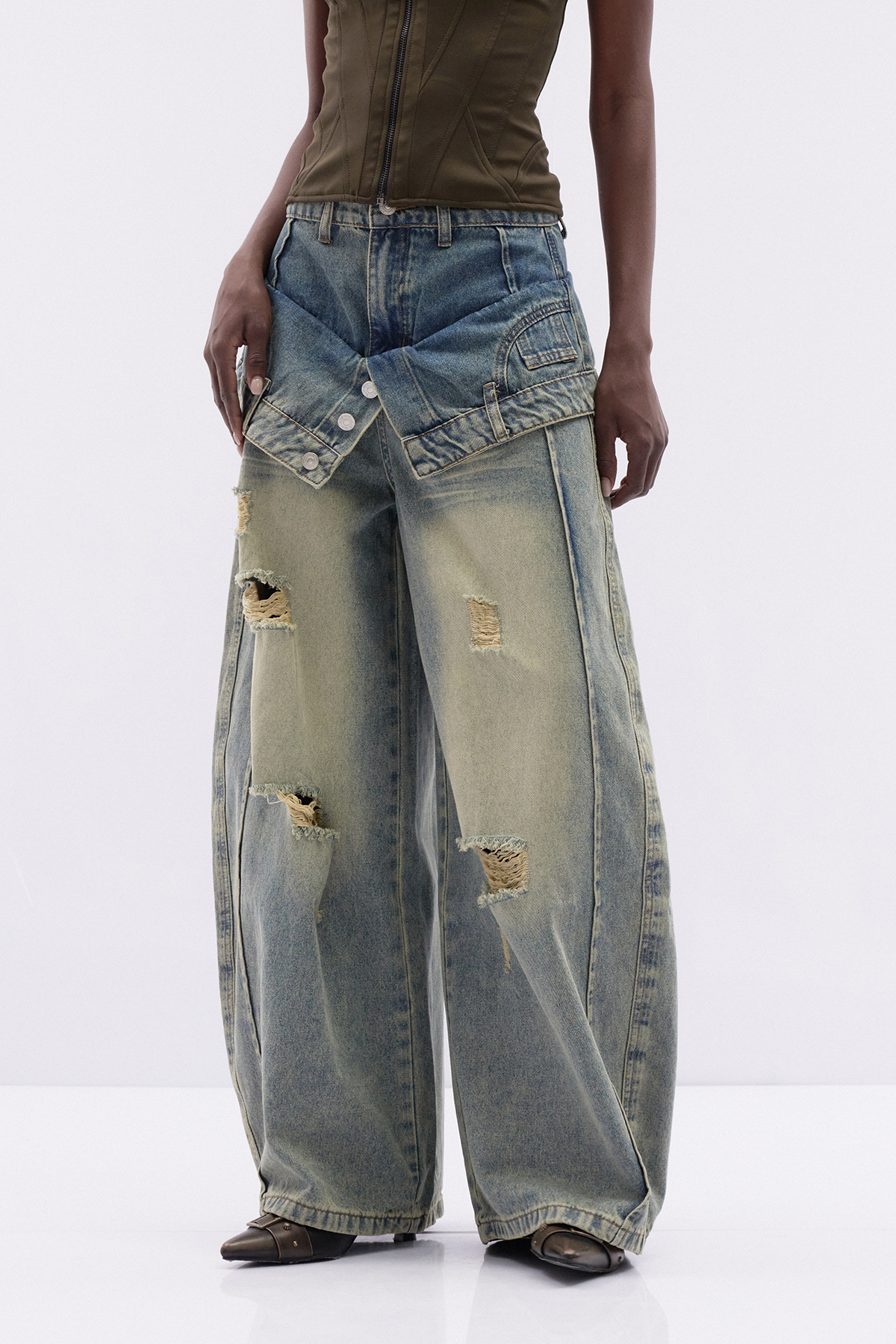 Iudicael Deconstruct Ripped Jeans