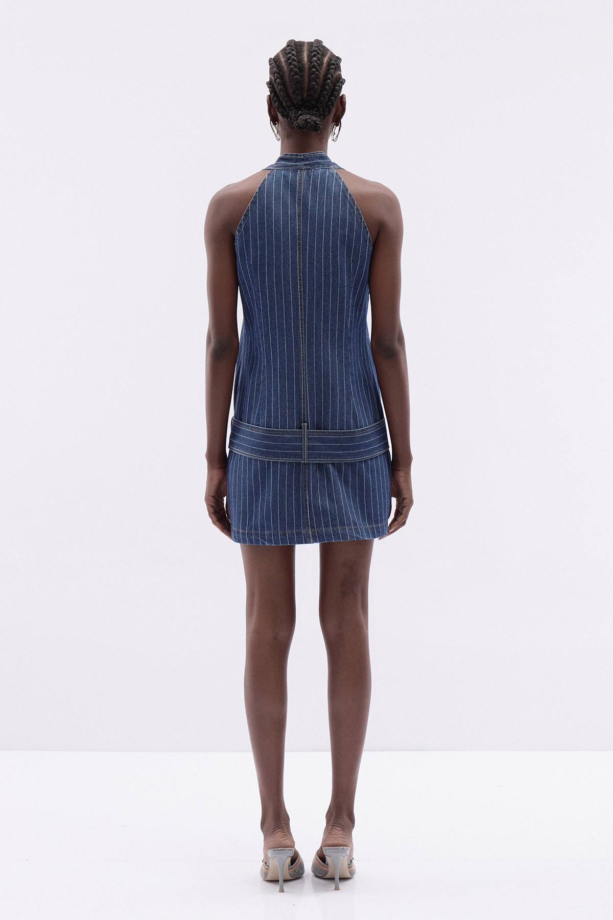Iudith Sleeveless Stripe Mini Dress
