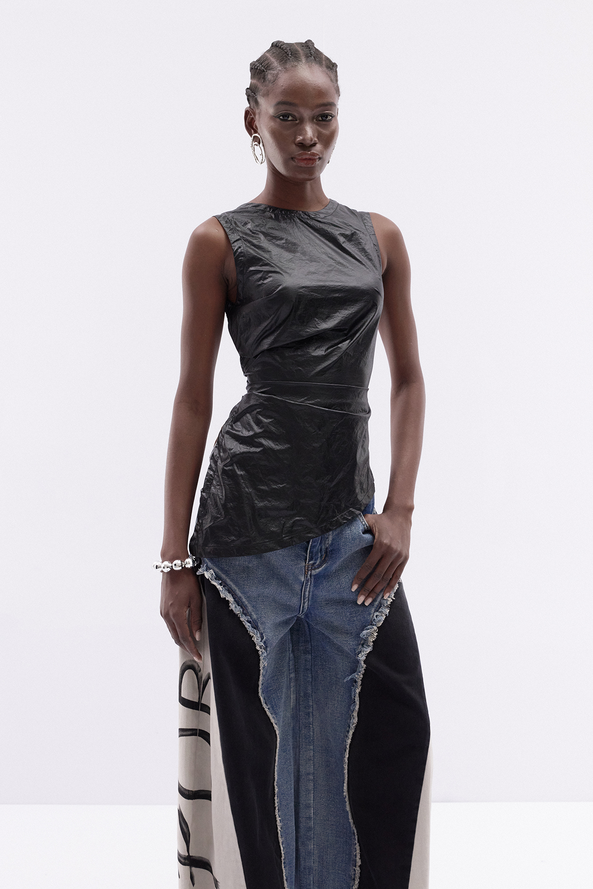 Iudocus Sleeveless Leather Top