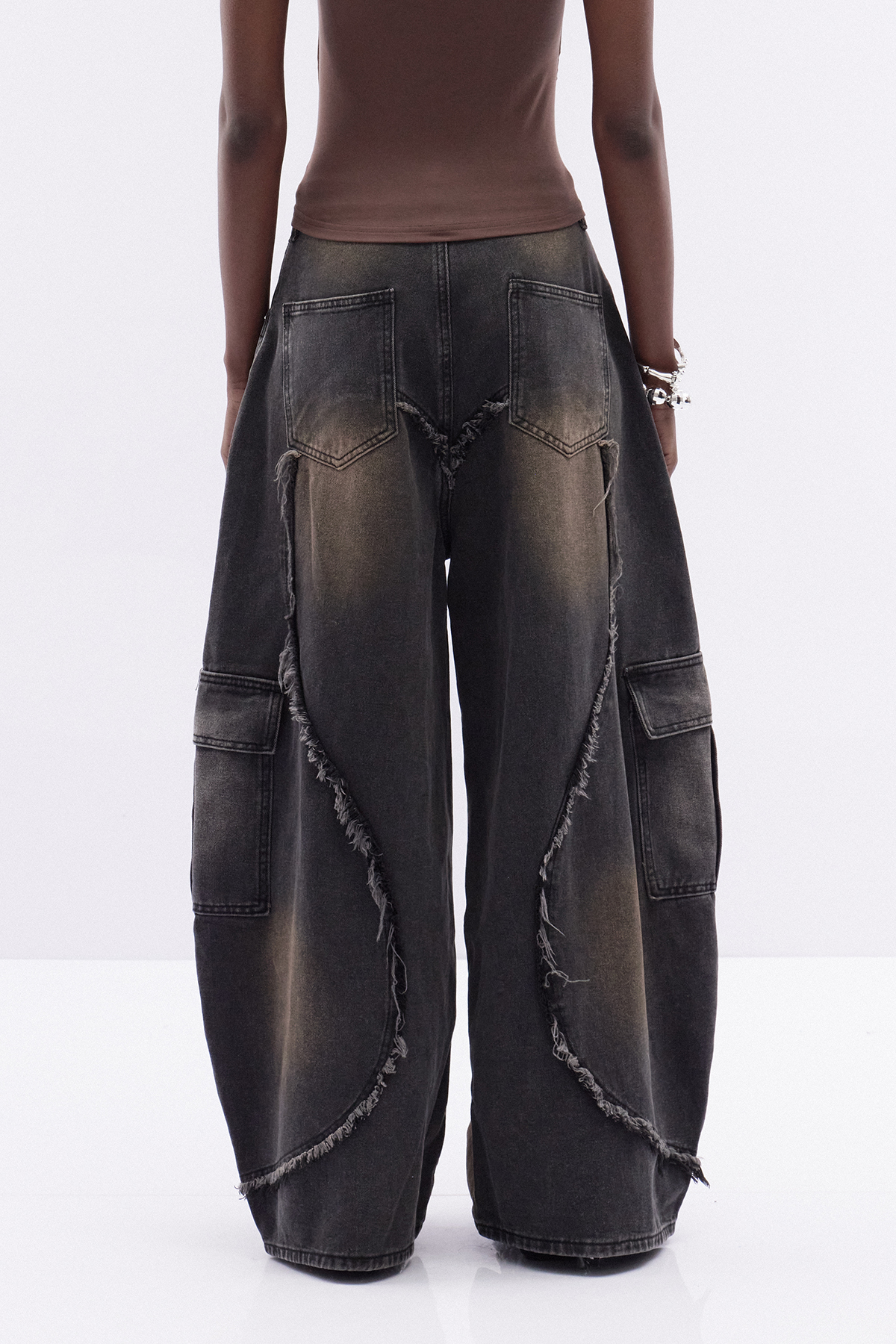 Iulia Fringe Cargo Jeans