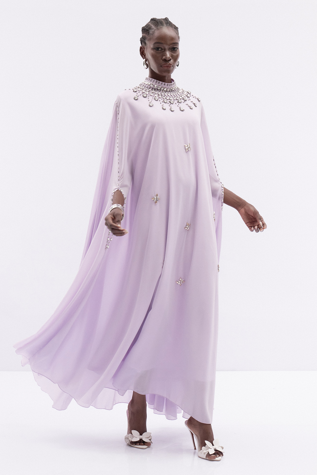 Iuliu Crystal Mesh Maxi Dress