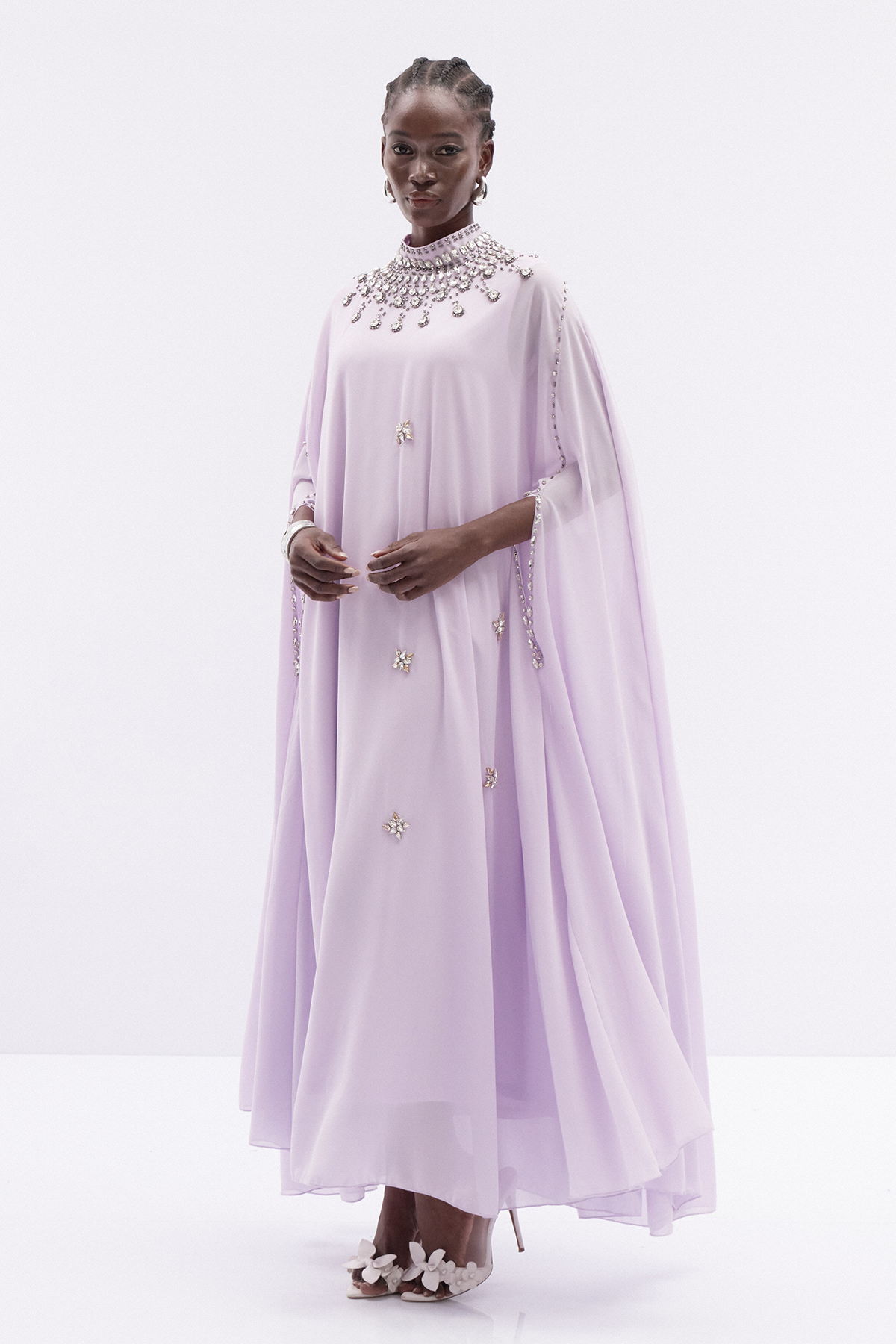 Iuliu Crystal Mesh Maxi Dress