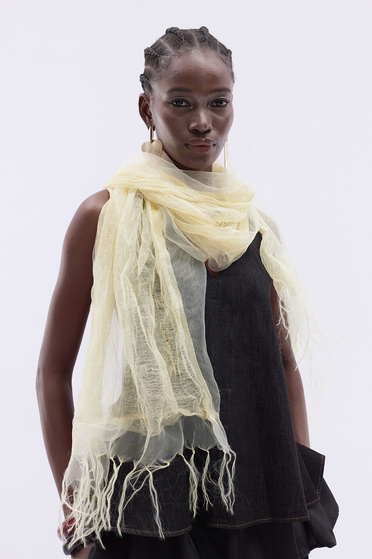 Iulius Mesh Fringe Scarf