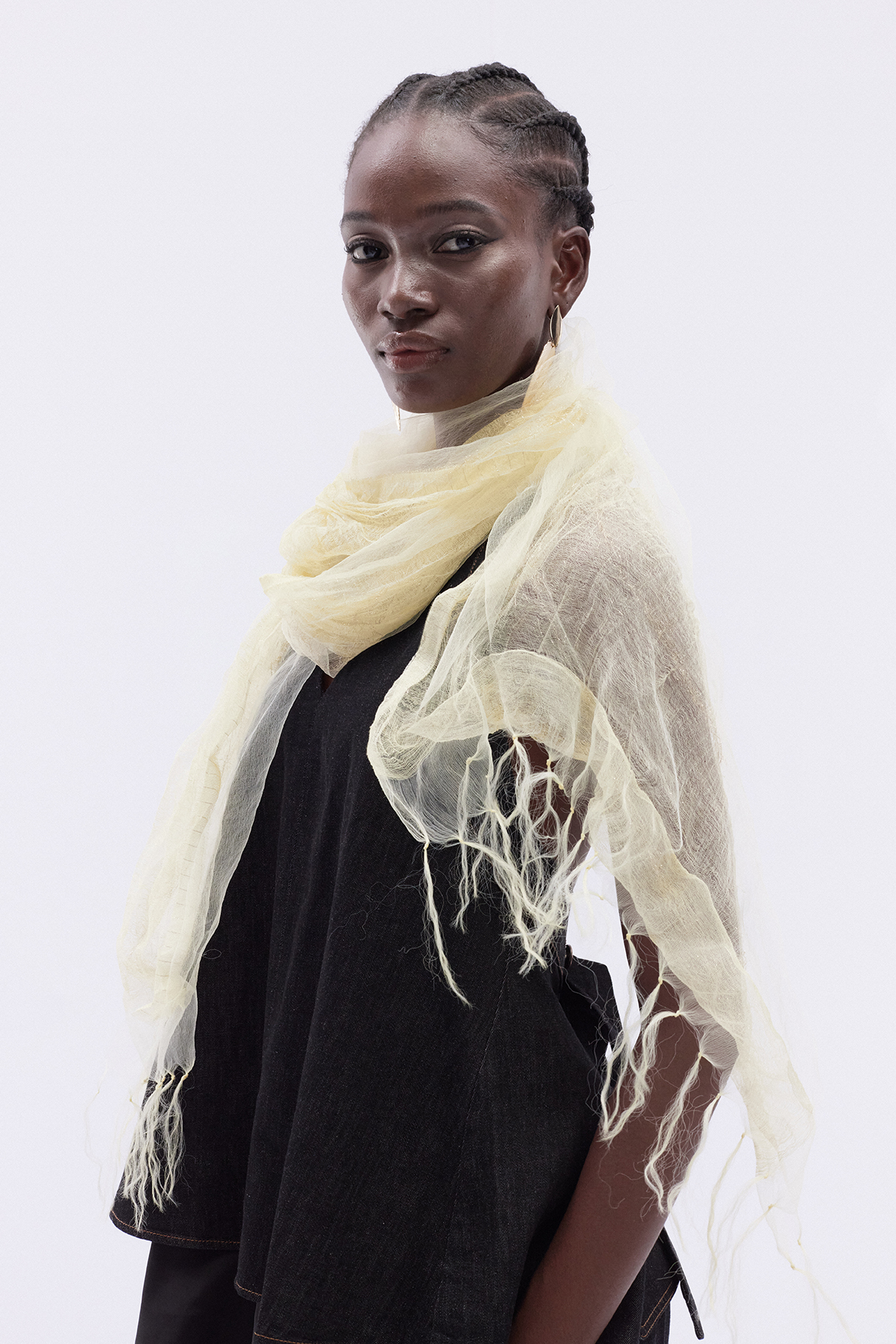 Iulius Mesh Fringe Scarf