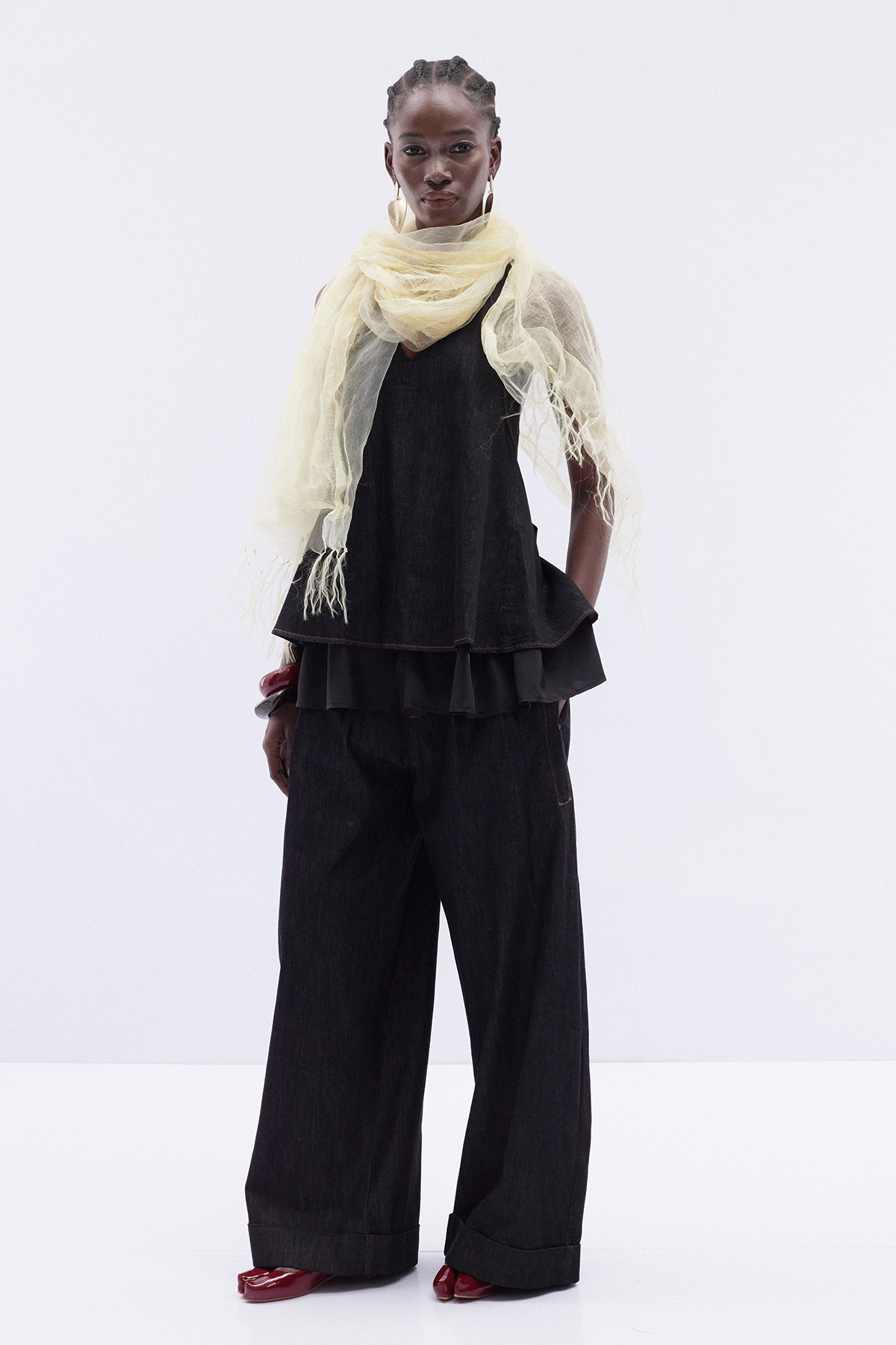 Iulius Mesh Fringe Scarf