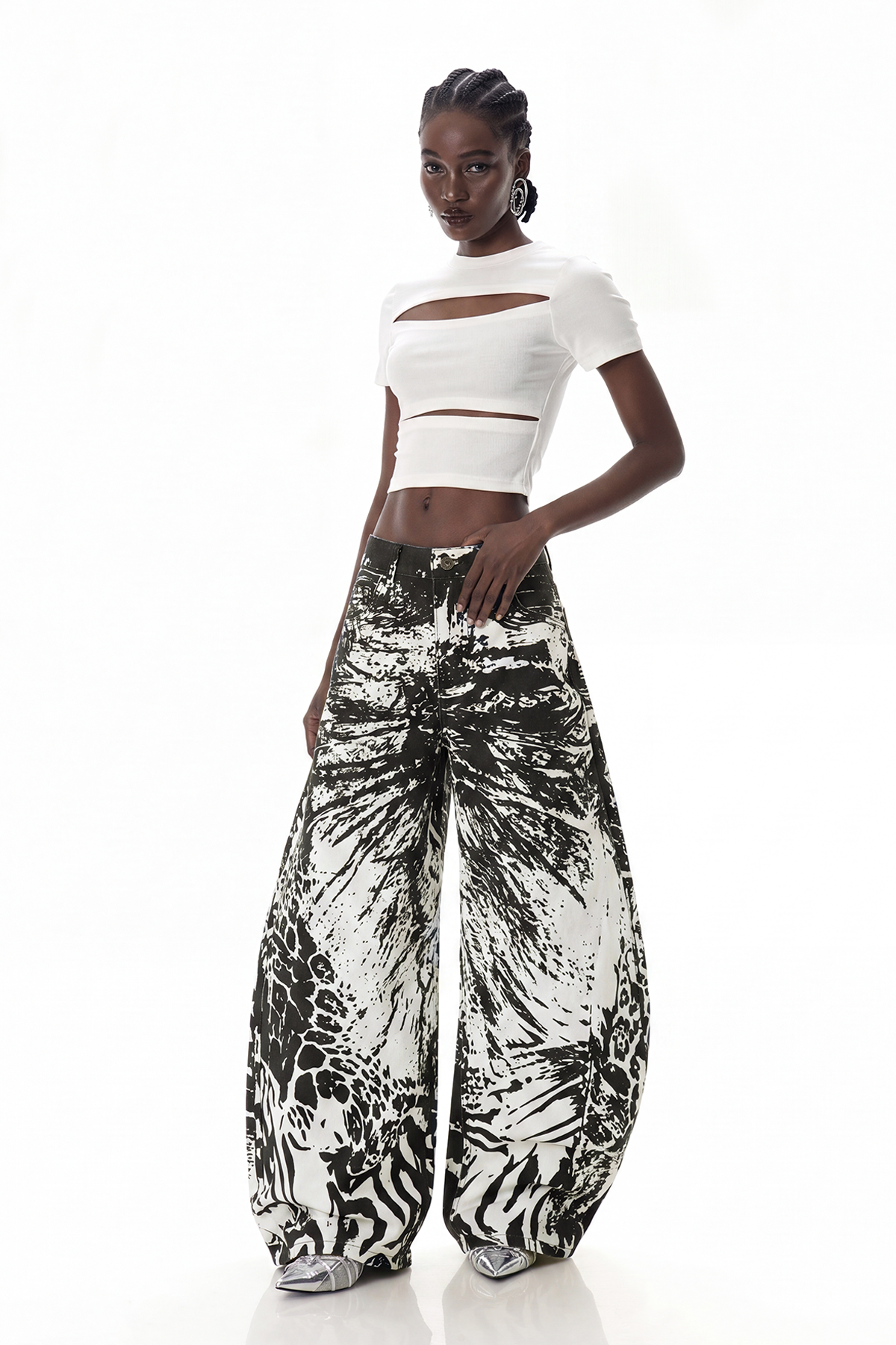Iuturna Leopard Barrel Jeans