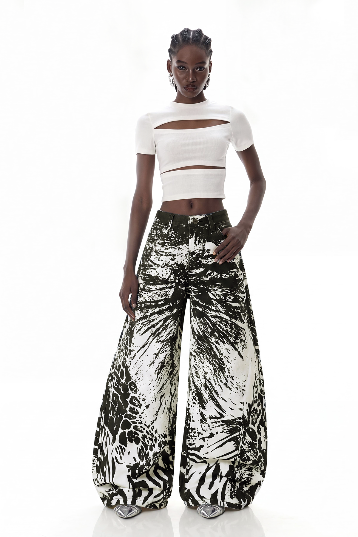 Iuturna Leopard Barrel Jeans