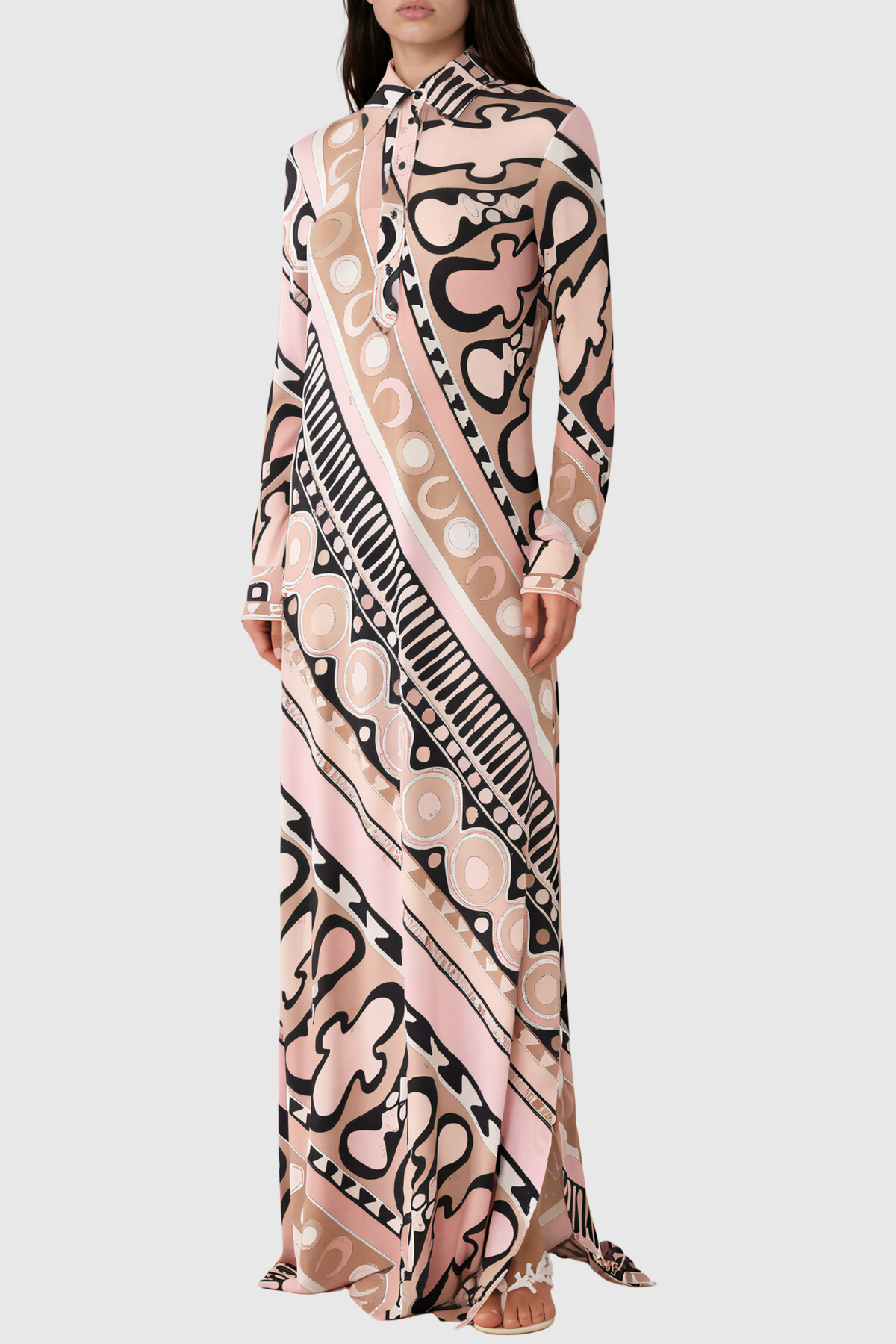 Iuvenalis Print Split Maxi Dress