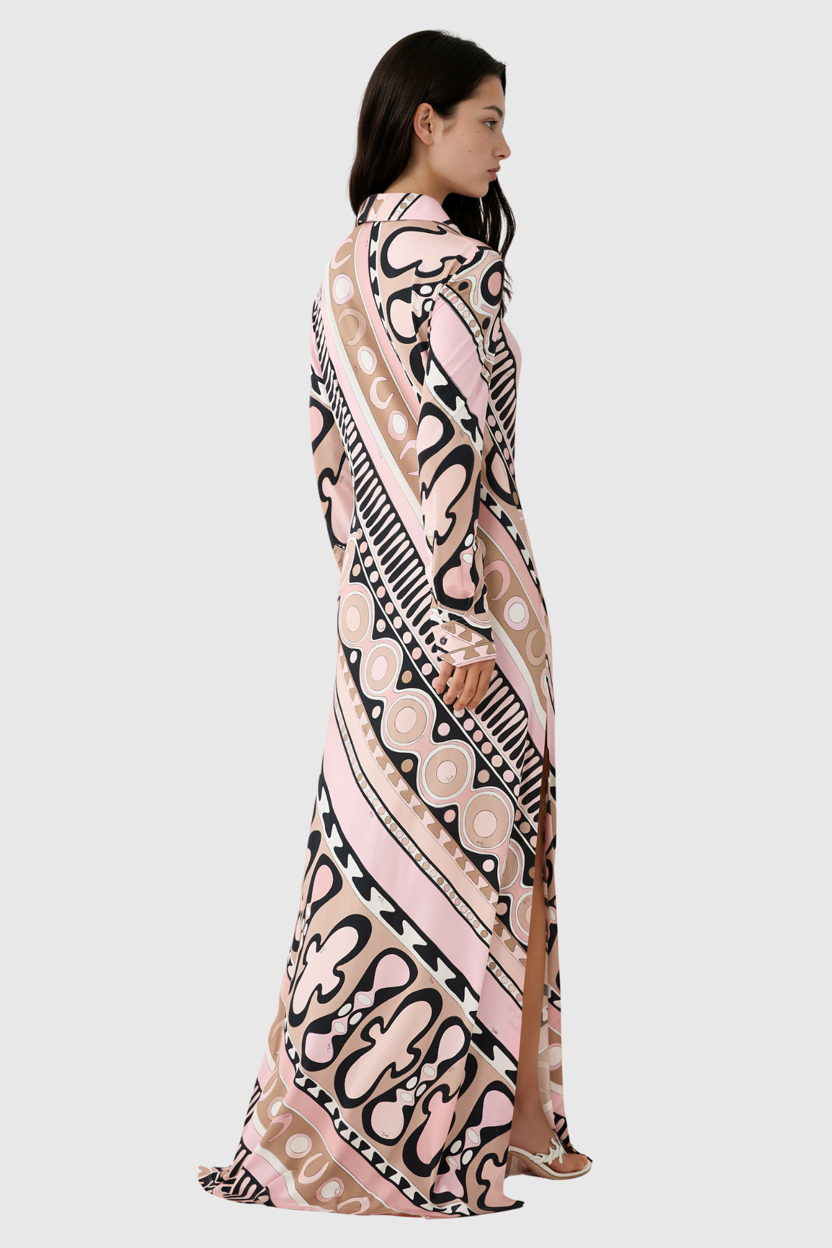 Iuvenalis Print Split Maxi Dress