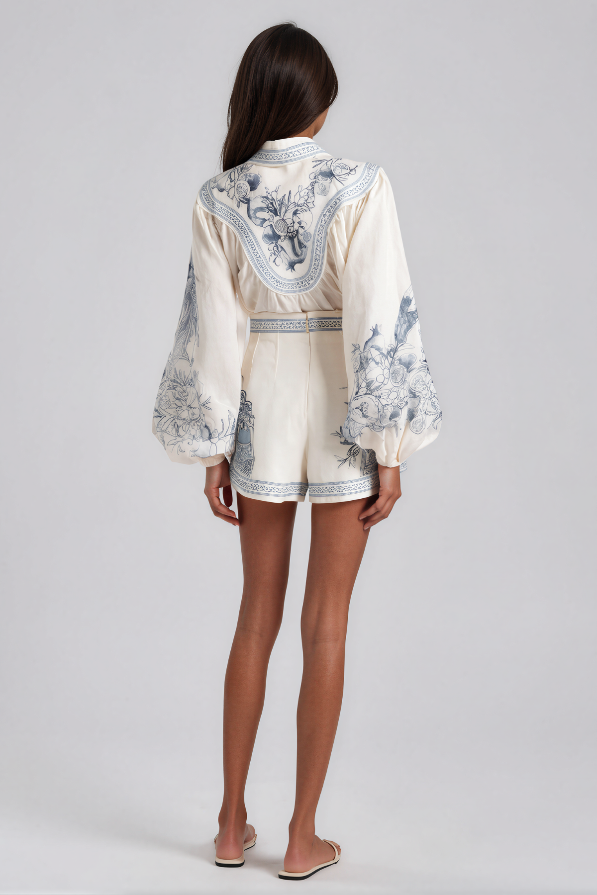 Iuventius Lapel Print Shorts Set
