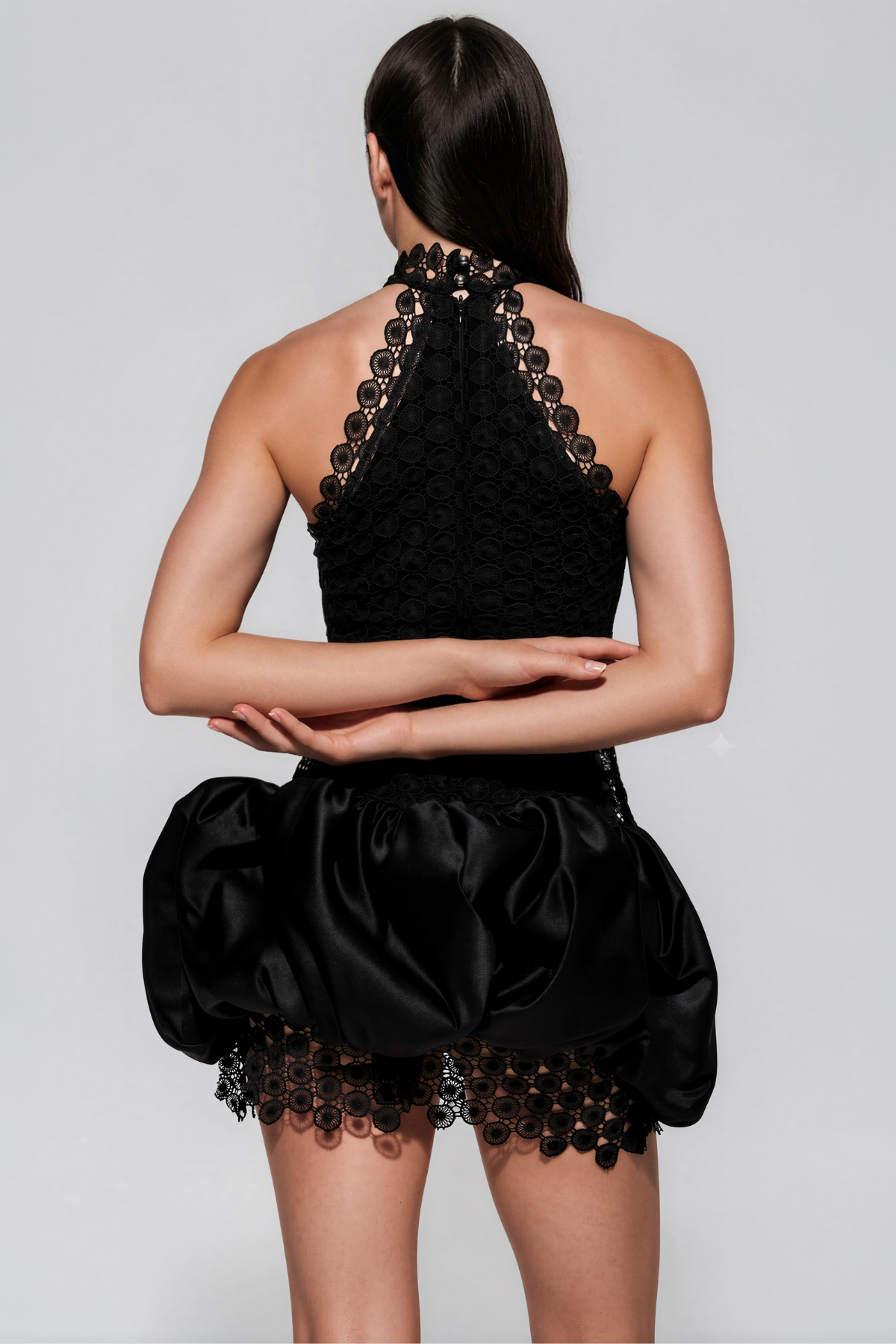 Ivaaq Halter Neck Bubble Mini Dress