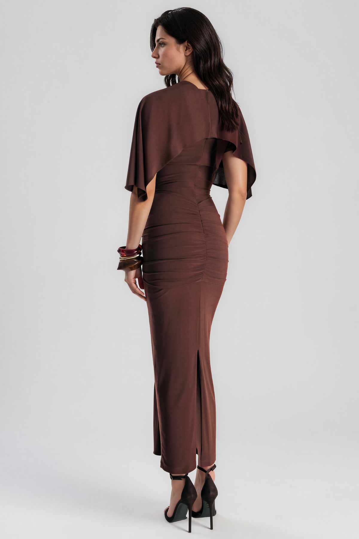 Ivailo Ruch Shawl Maxi Dress