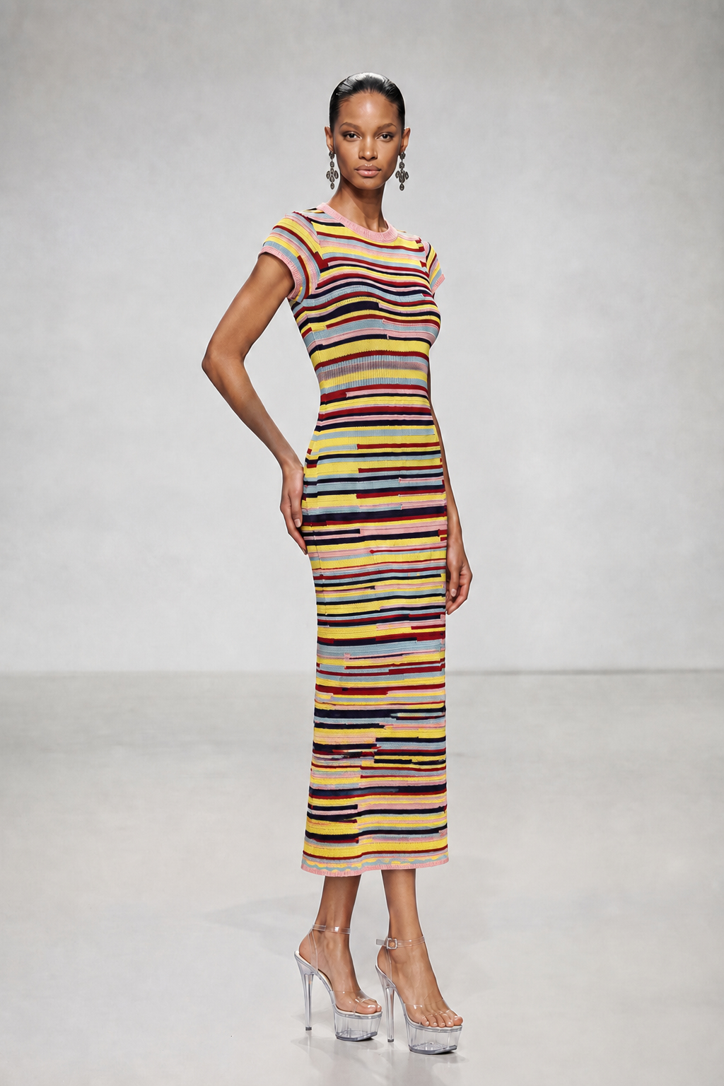 Ivancica Stripe Knit Maxi Dress