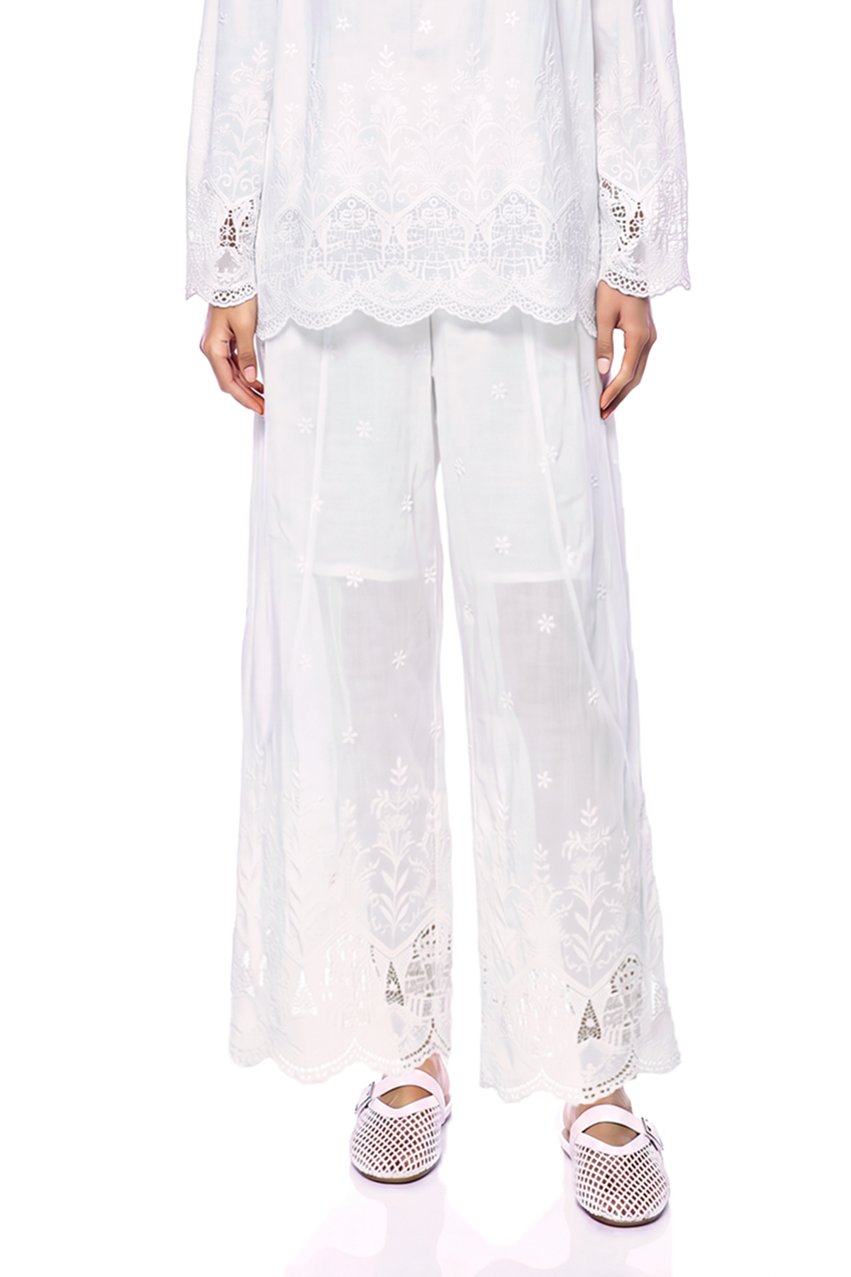 Ivane Embroidered Cutout Pants
