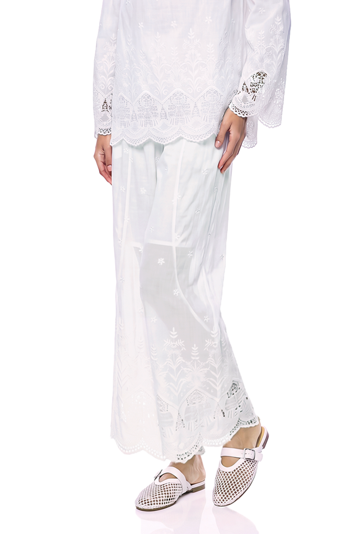 Ivane Embroidered Cutout Pants