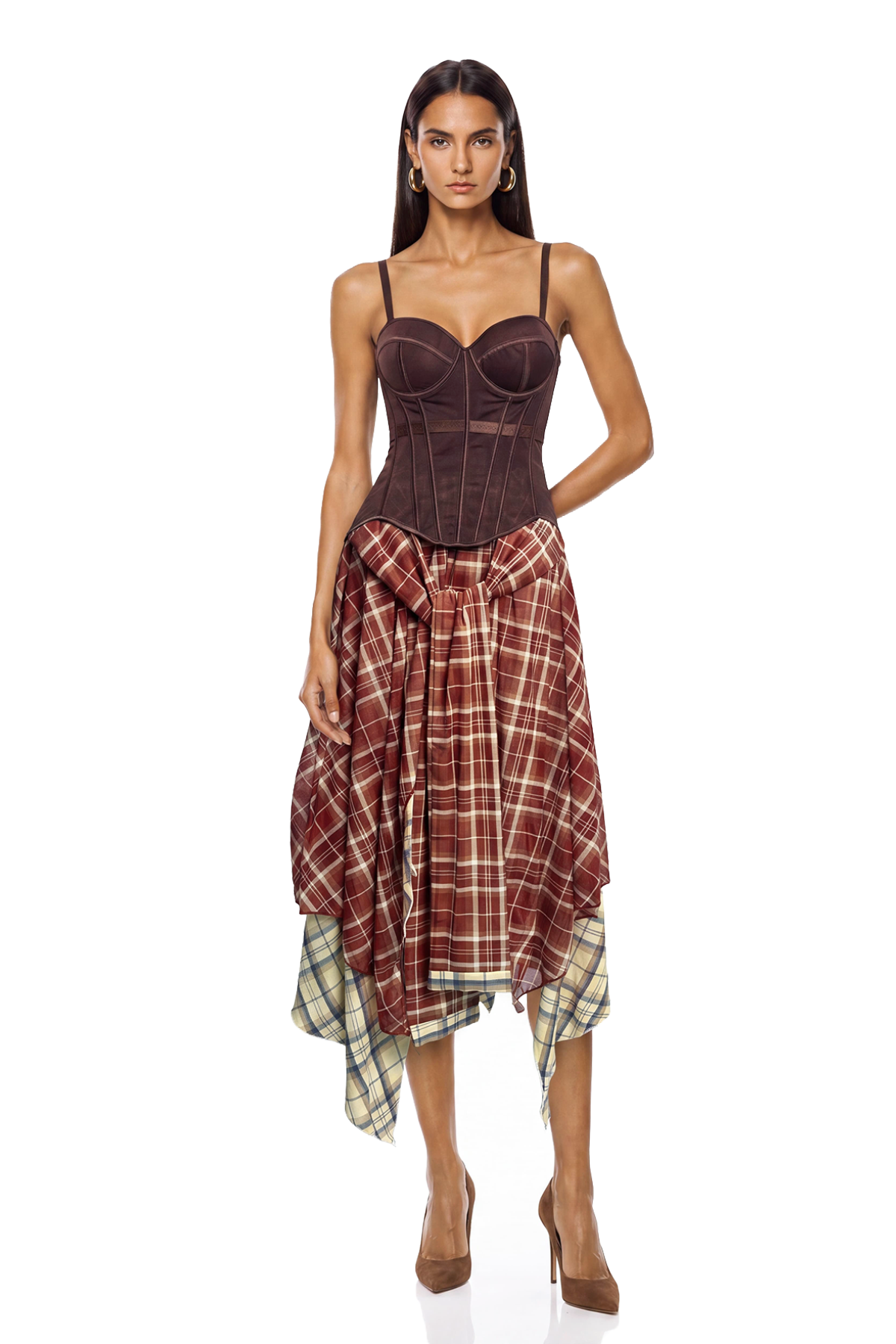 Ivanka Corset Grid Skirt Set